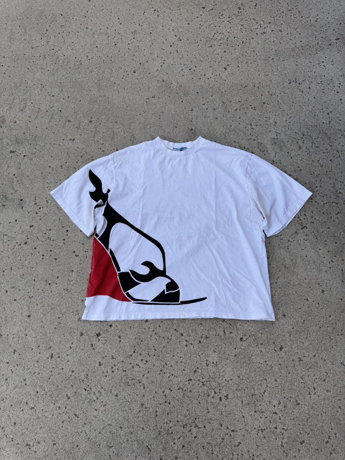 Prada Prada Flaming Heel Logo Tee Size US XS / EU 42 / 0 - 1 Thumbnail