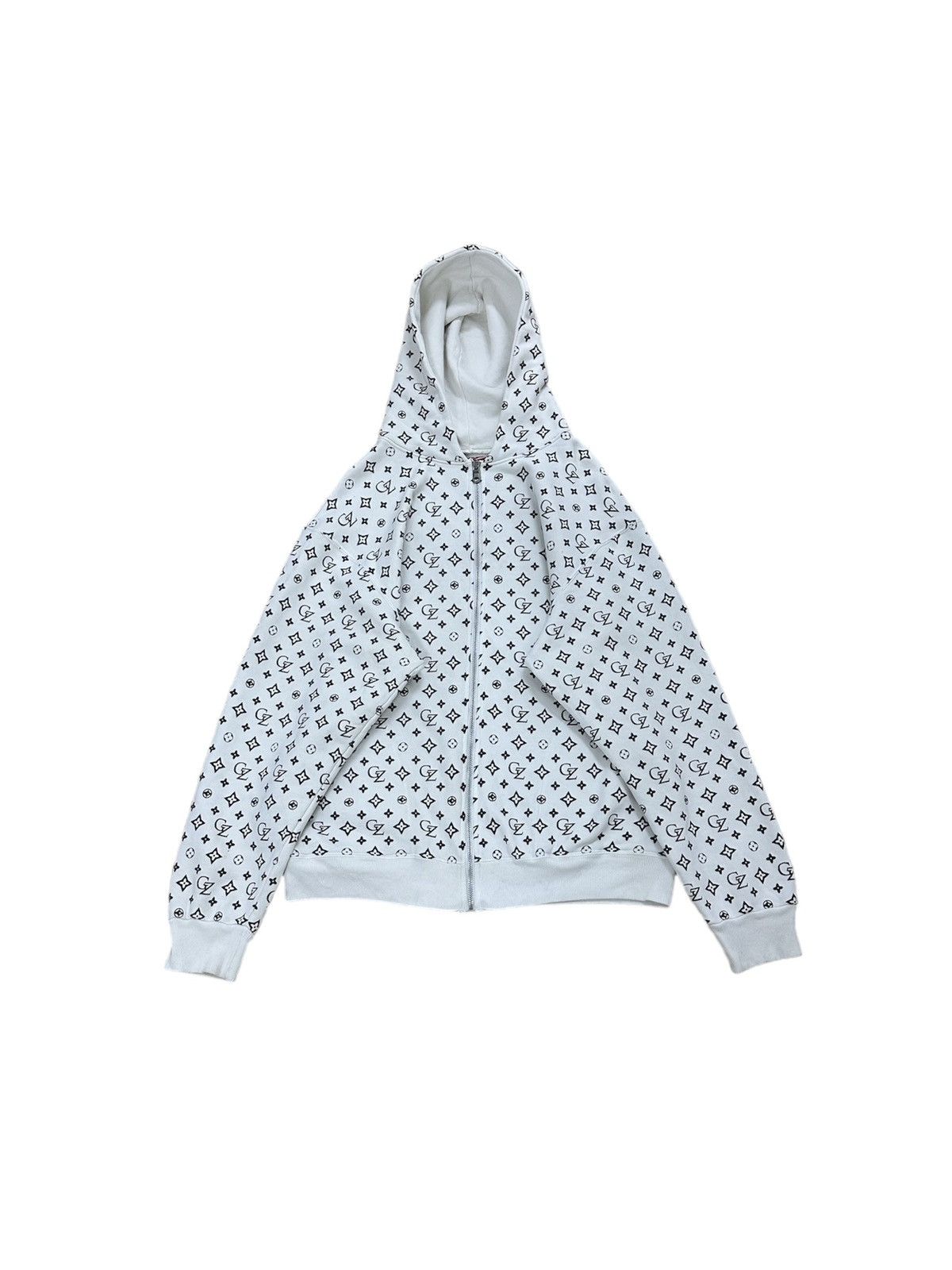 image of Art The Gonzo Surf Louis Vuitton Monogram Parody Hoodie in White, Men's (Size Large)