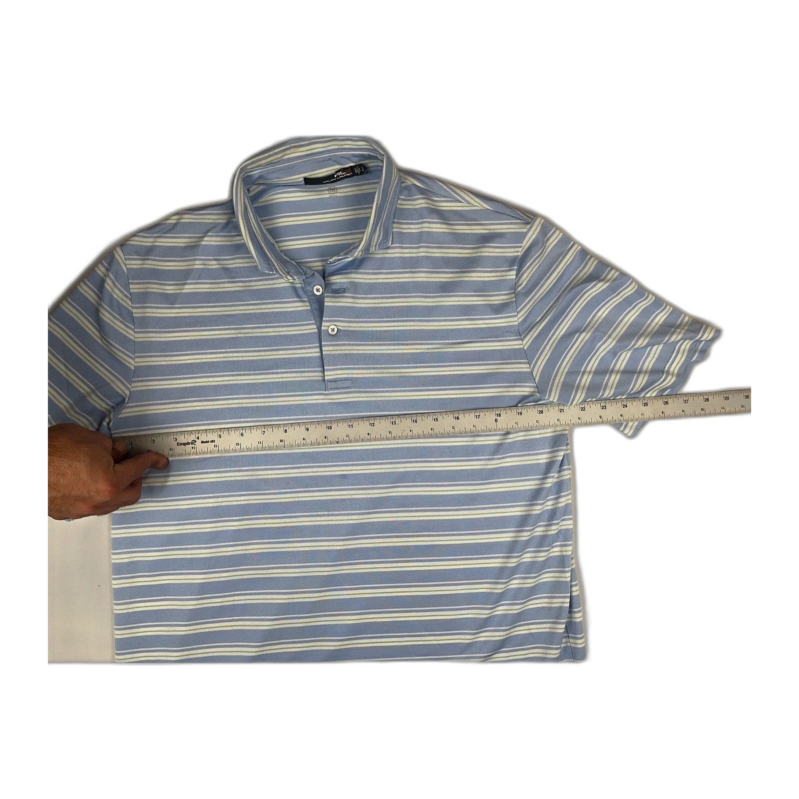RLX Ralph Lauren Ralph Lauren RLX Mens Striped Golf Polo Shirt Performance St Size US L / EU 52-54 / 3 - 5 Thumbnail