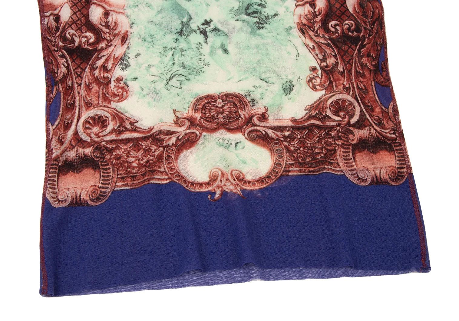 Jean Paul Gaultier Gothic Print Power Net Cut Sew Top in Blue Red Mint Size US M / EU 48-50 / 2 - 7 Thumbnail
