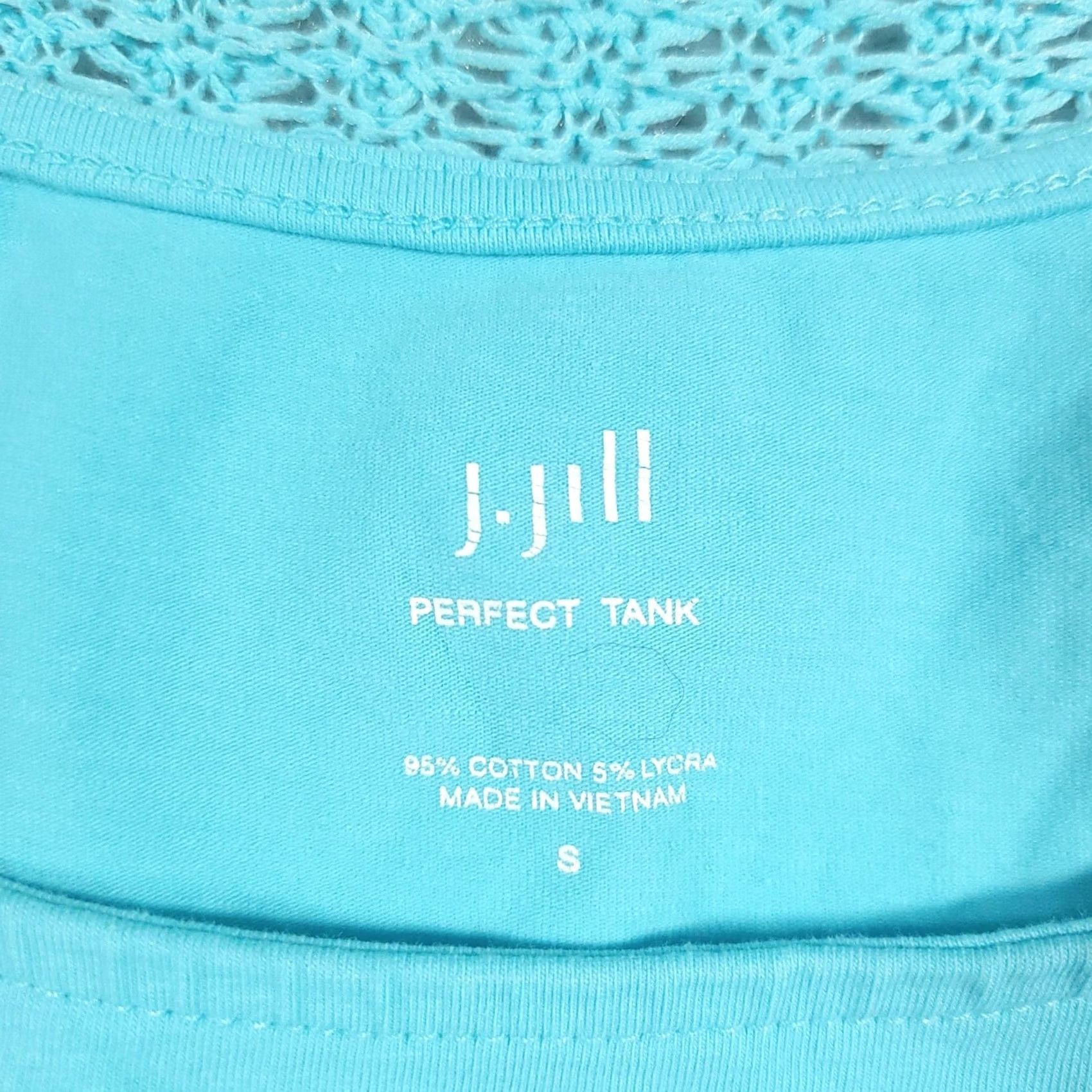 J. Jill J. Jill Sweater Womens Small Blue Crochet Knit Pullover Tank Layered Tunic Top V-Neck 3/4 Sleeve Lightweight All Seasons Size S / US 4 / IT 40 - 5 Thumbnail