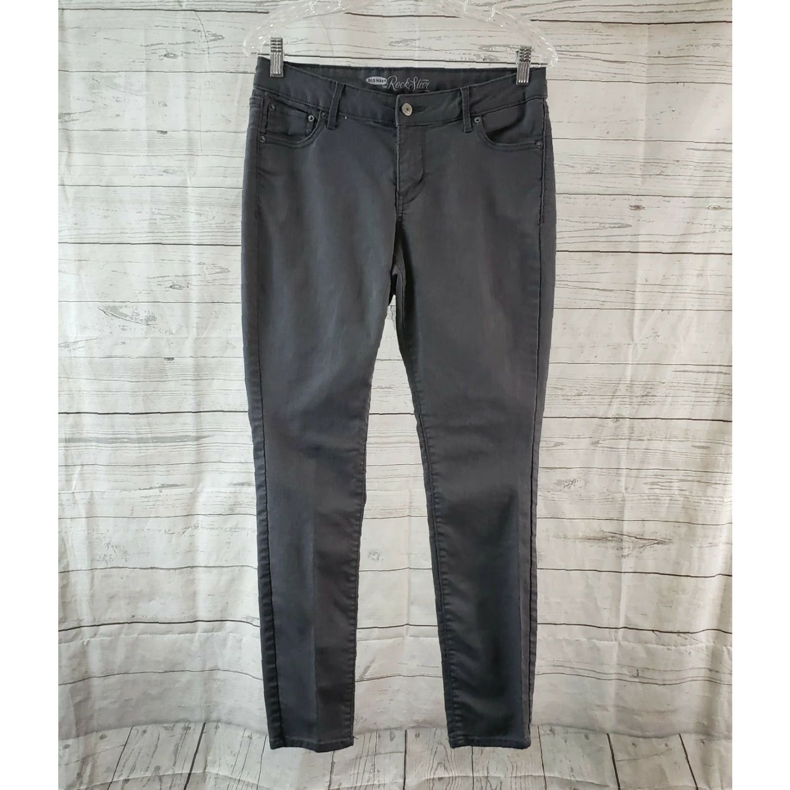 Old Navy Old Navy Womens Rockstar Skinny Jeans Sz 10 Gray Sparkly Mid Rise Size 32" / US 10 / IT 46 - 2 Thumbnail