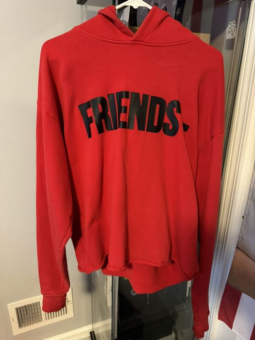 Vlone red friends discount hoodie