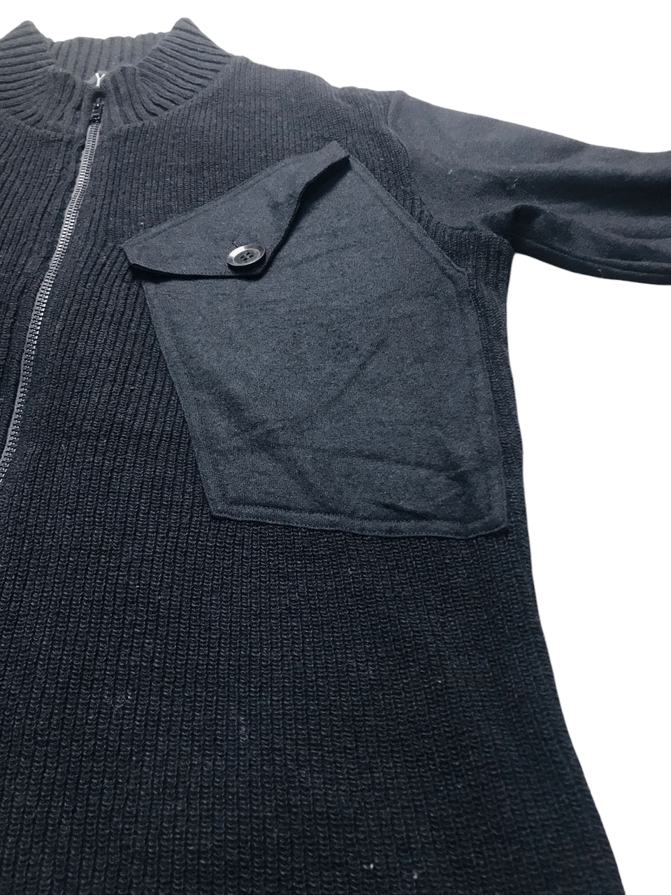 Y's × Yohji Yamamoto Y's Yohji Yamamoto Zip Up Big Left Pocket Knitwear Size US M / EU 48-50 / 2 - 6 Thumbnail