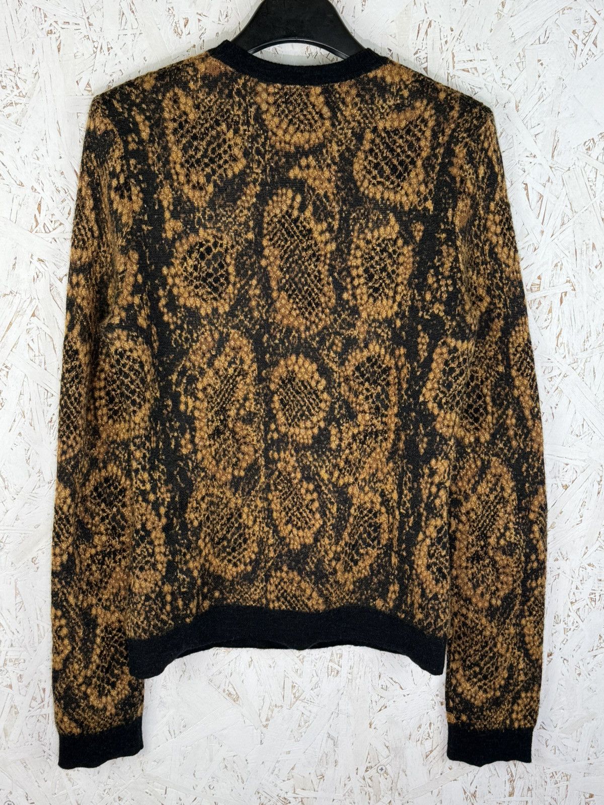 Saint Laurent Paris Saint Laurent Paris Snakeskin Jacquard Wool Sweater S Size S / US 4 / IT 40 - 4 Thumbnail