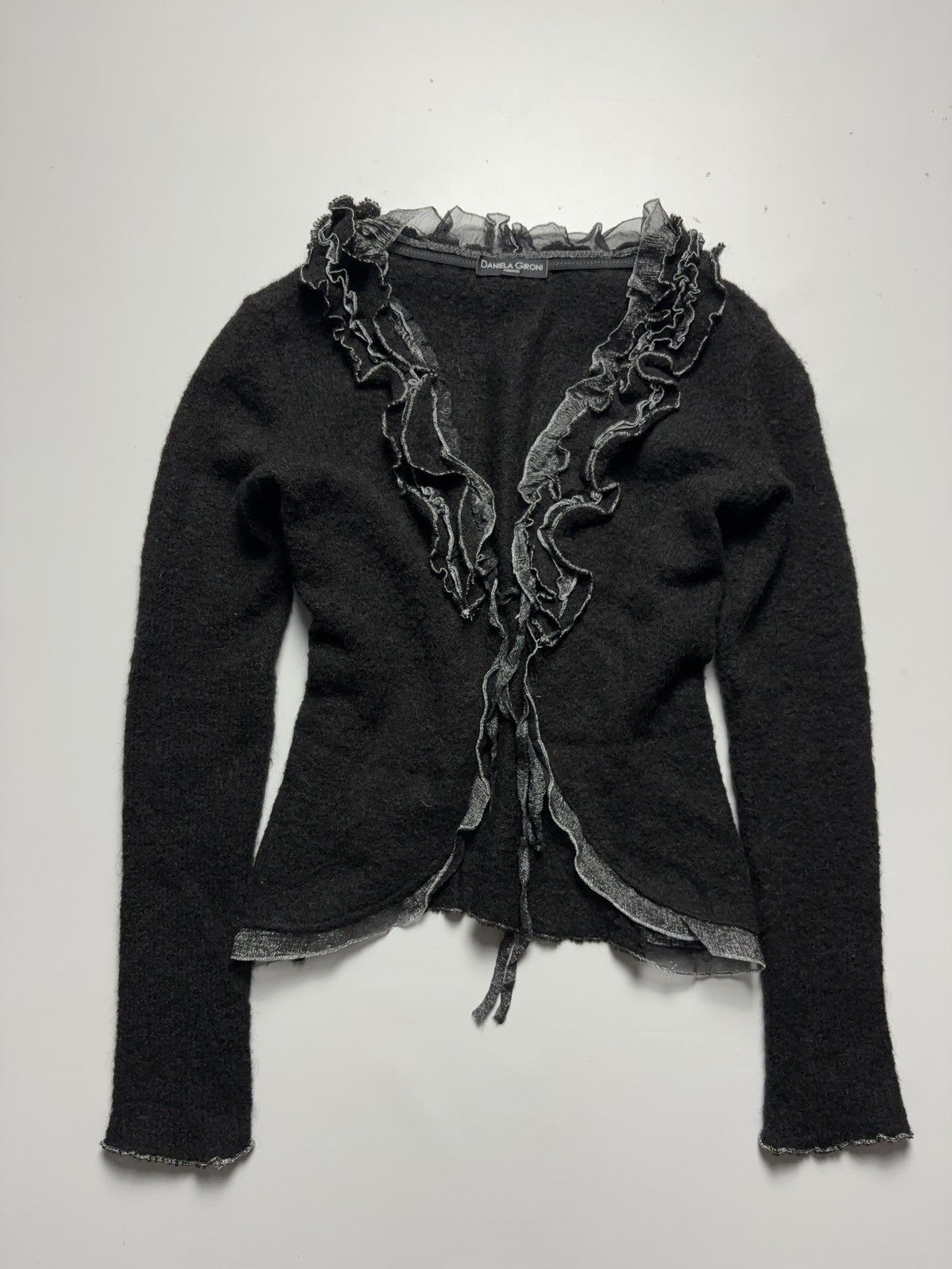Vintage Coquette style mohair pullover vintage cardigan Size S / US 4 / IT 40 - 1 Thumbnail
