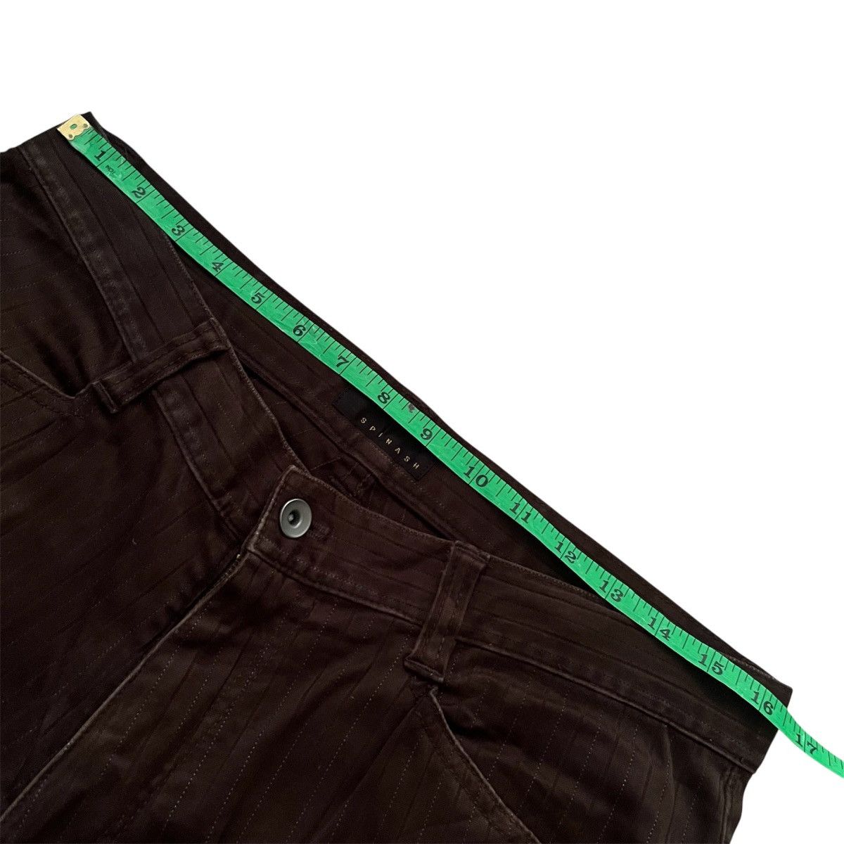 Japanese Brand Japanese SPINASH Faded Brown Cargo Stripped Pants Size US 32 / EU 48 - 10 Thumbnail