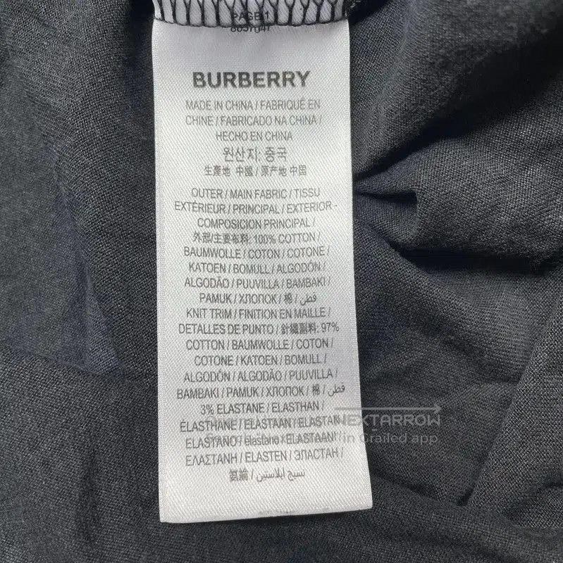 Burberry Burberry Black Cotton Men's T. Size US XL / EU 56 / 4 - 7 Thumbnail