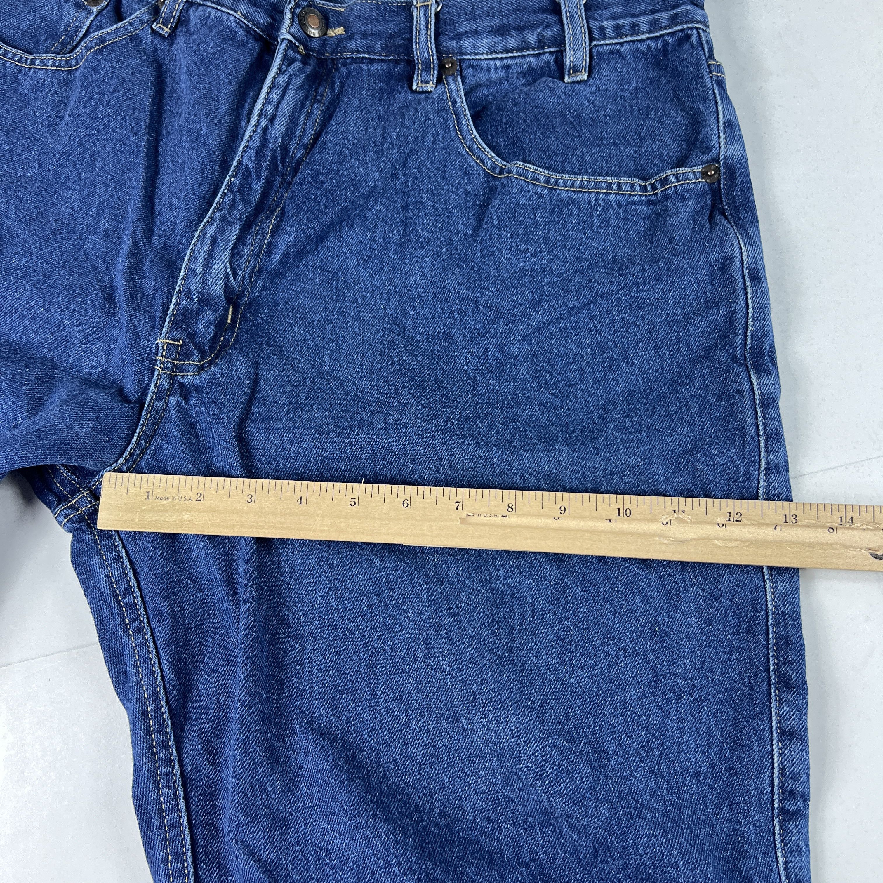 Bugle Boy × Vintage VTG Bugle Boy Shorts Relaxed Bermuda Blue Faded Cotton Jorts Size US 35 - 15 Thumbnail