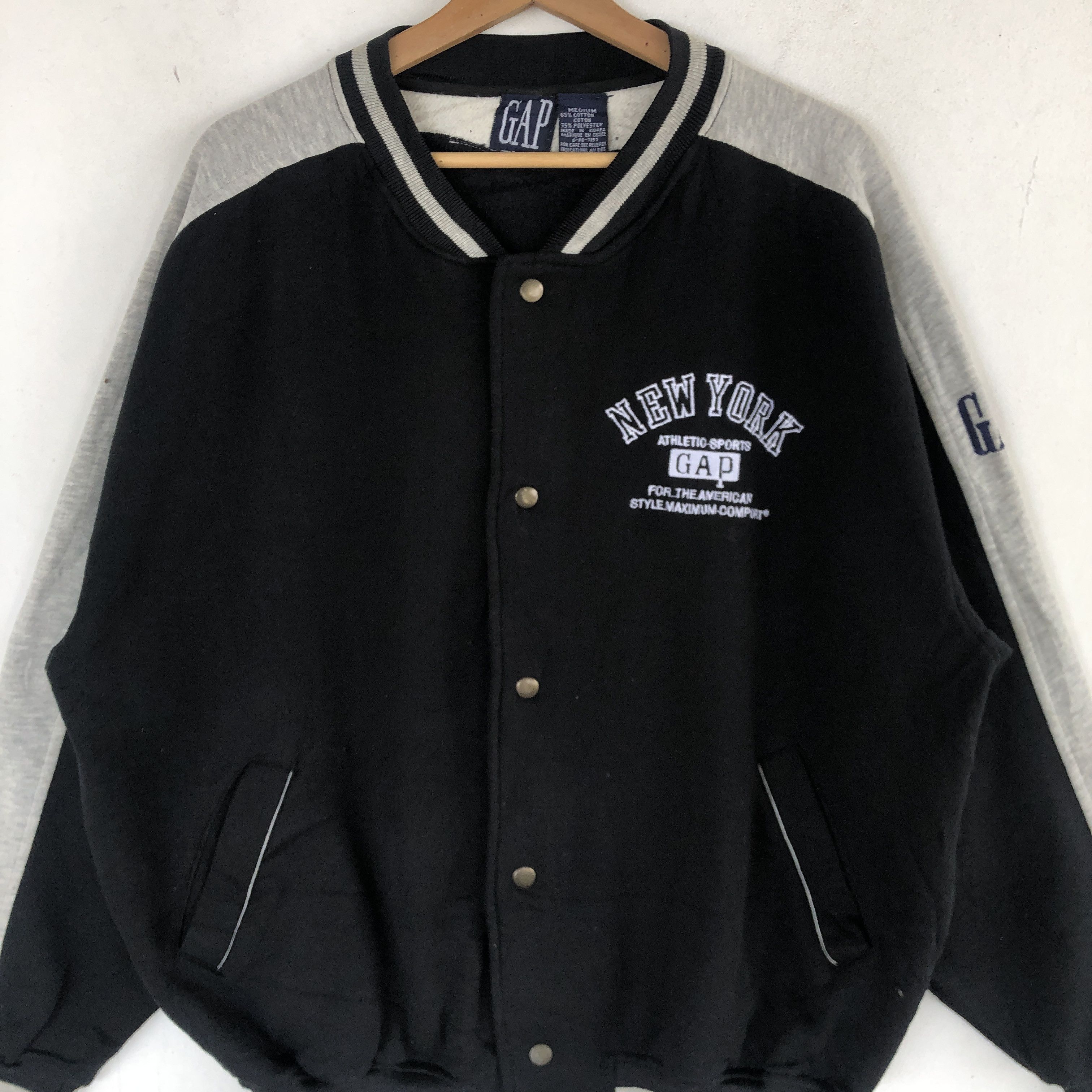 Gap × Vintage Vintage Y2K GAP Varsity Sweater Button Up Sweatshirt Size US L / EU 52-54 / 3 - 6 Thumbnail
