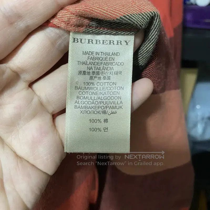 Burberry Burberry Red Cotton Long Sleeve Shirt. Size US S / EU 44-46 / 1 - 6 Thumbnail