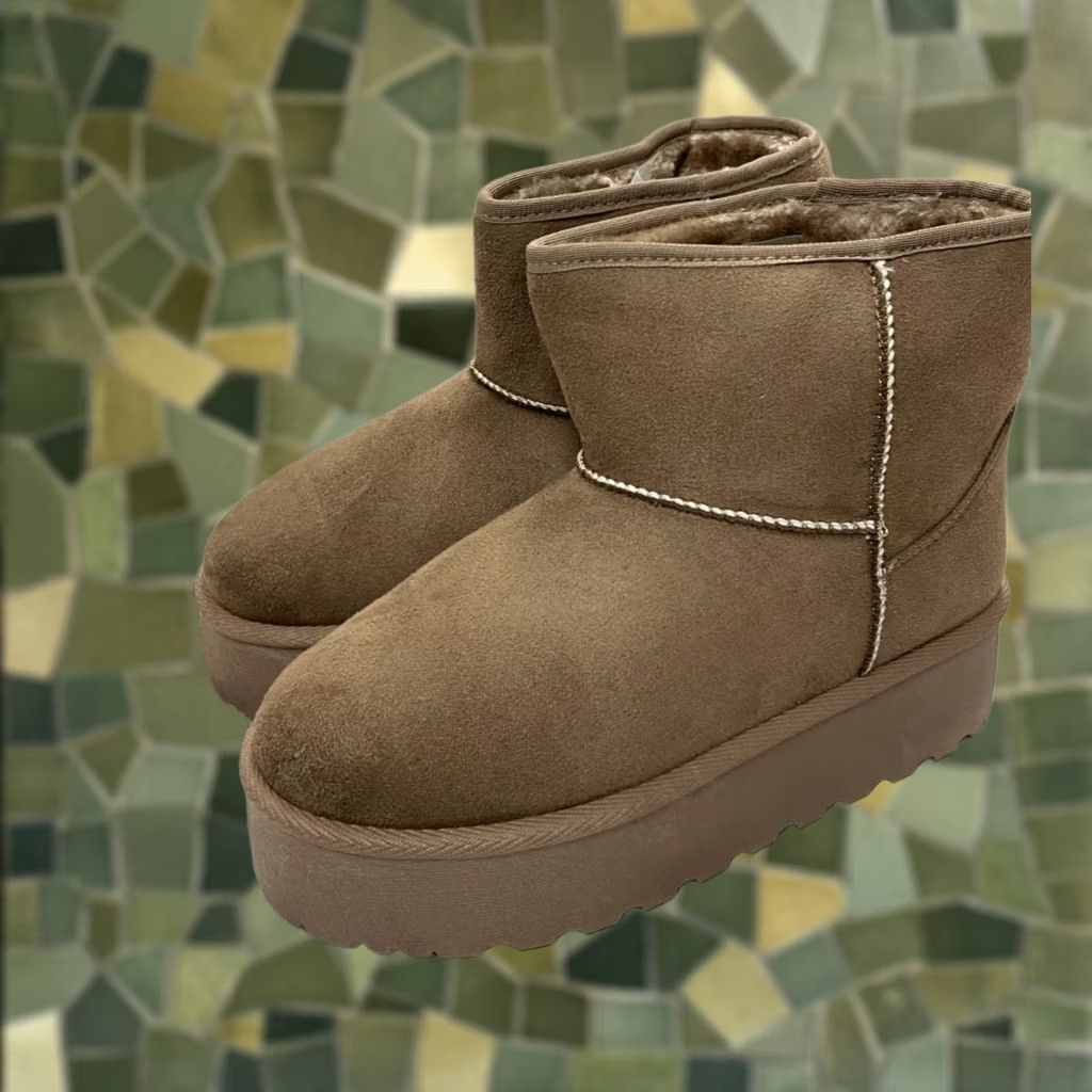 Avalanche AVALANCHE Women's Boot Slip-On Taupe Suede Size 5 Size US 5 / IT 35 - 1 Thumbnail