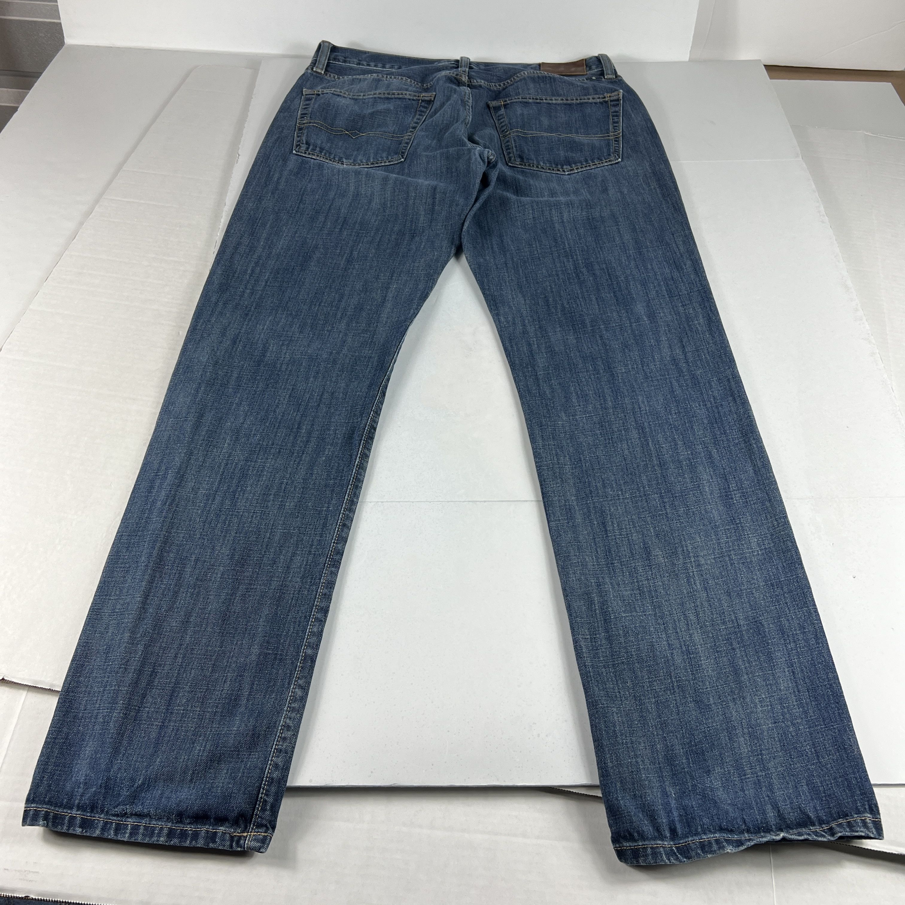 Lucky Brand Lucky Brand Jeans 221 Straight Blue Faded Distressed Denim Size US 33 - 13 Thumbnail