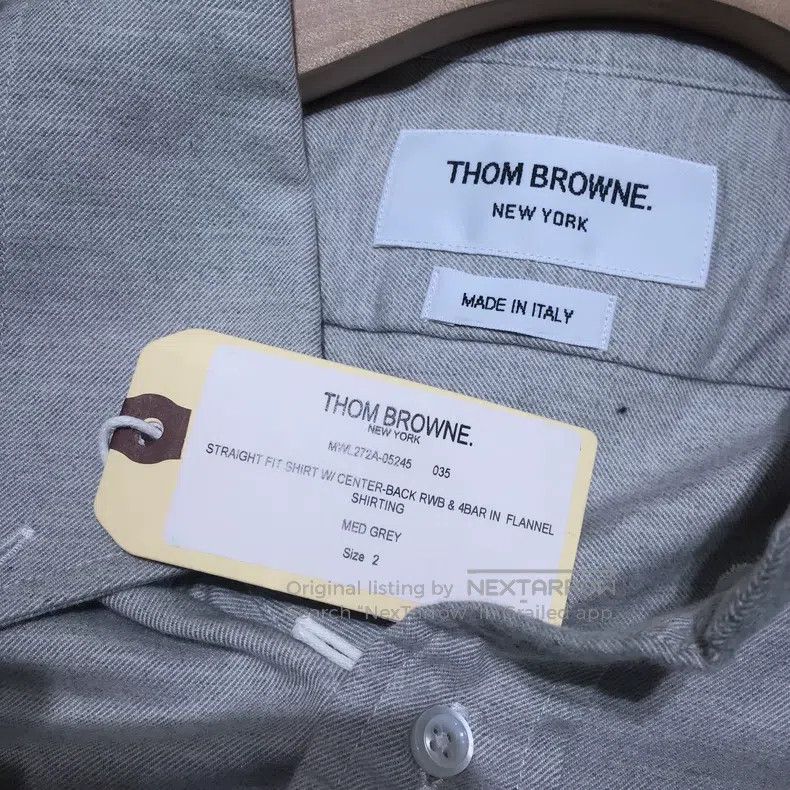 Thom Browne Thom Browne Cotton Shirt, Medium Grey Size US M / EU 48-50 / 2 - 6 Thumbnail