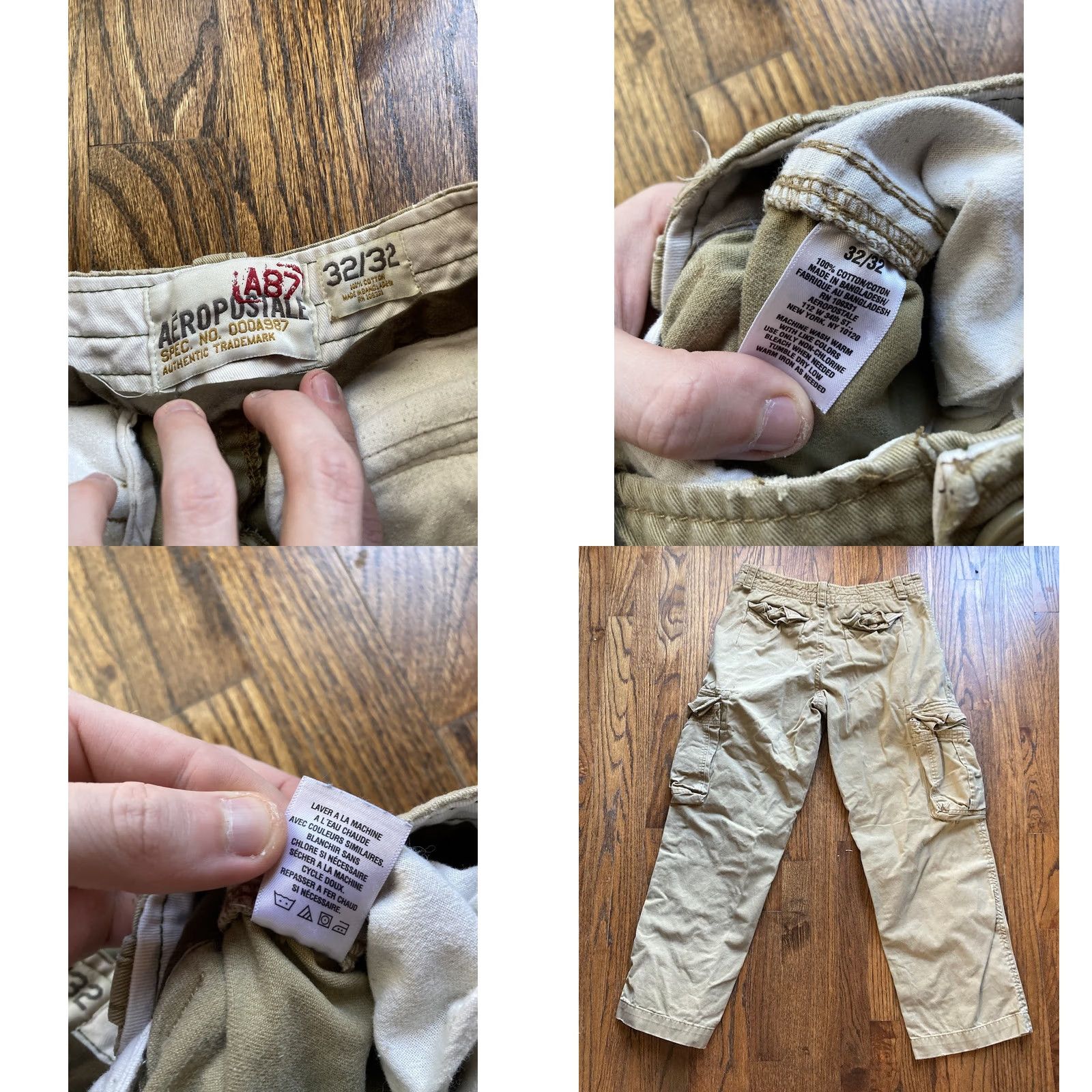 Vintage VINTAGE Aeropostale Cargo Pants Mens 32x32 Beige Baggy Y2K Military Size US 32 / EU 48 - 8 Thumbnail