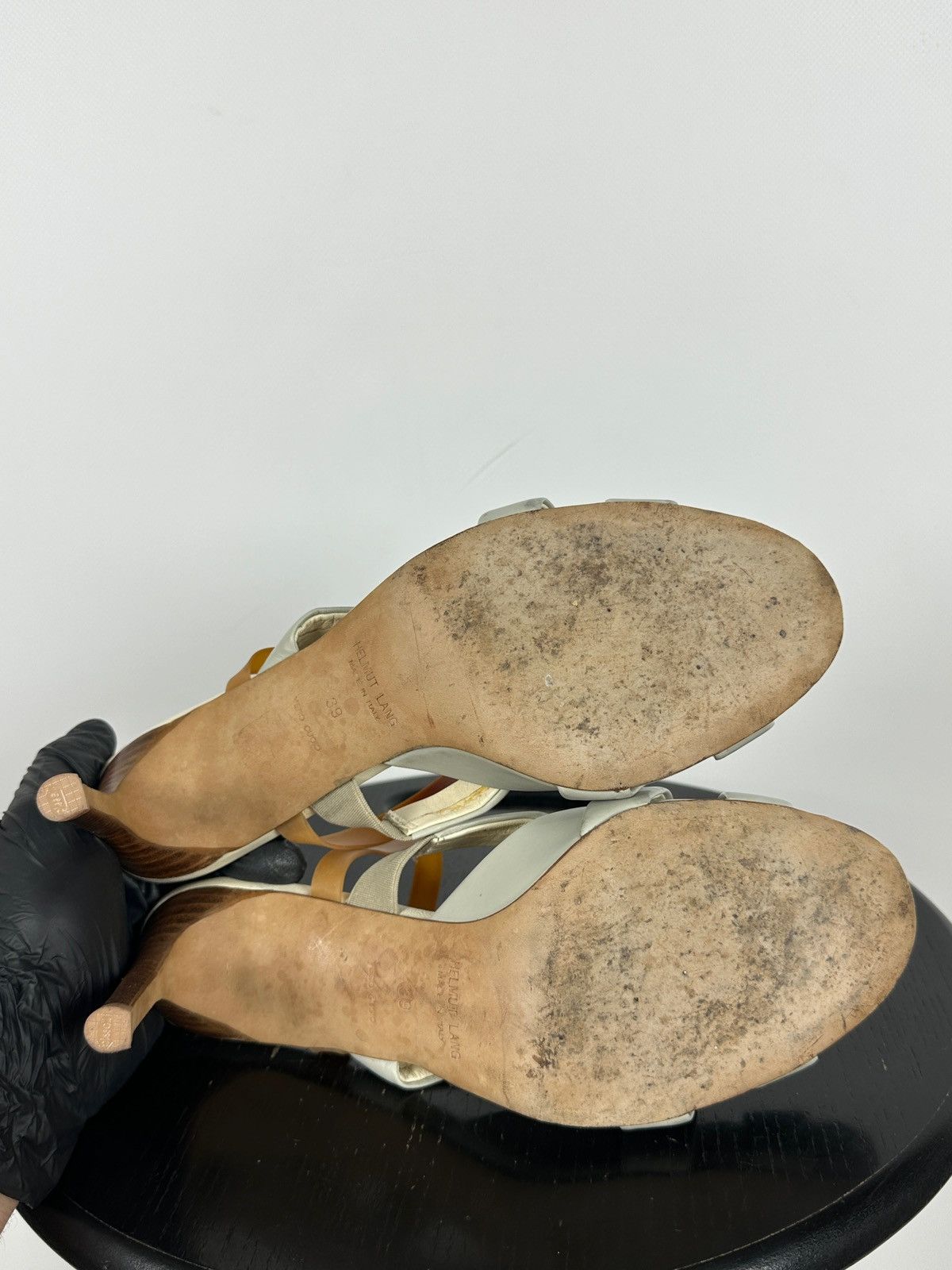 Helmut Lang 00s Vintage Helmut Lang Leather Strappy Sandals Heels Size US 9 / IT 39 - 22 Thumbnail