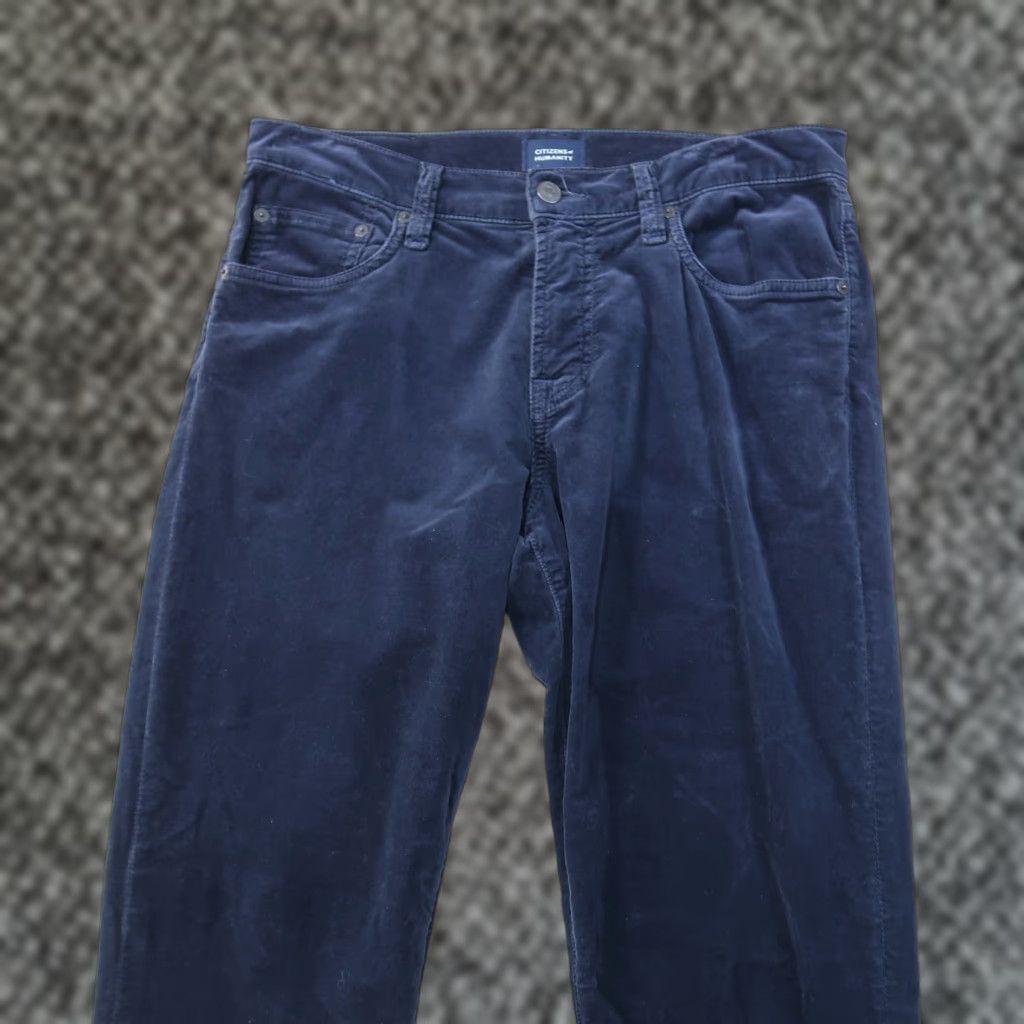 Citizens Of Humanity Citizens of Humanity Mens Pants 29x32 Blue The London Mirco-Velvet Supima Cotton Size US 29 - 1 Thumbnail