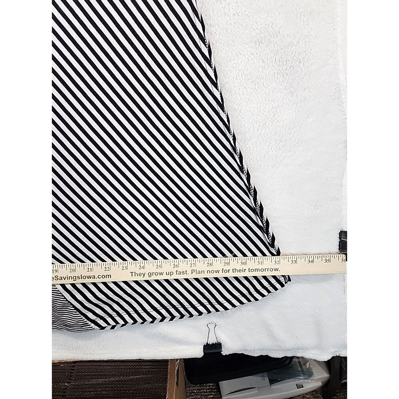 Vintage VINTAGE Vanity Black White Stripe Womens L Maxi Skirt A-Line Comfort Stretch Vintage Y2K Size 36" / US 14 / IT 50 - 7 Thumbnail