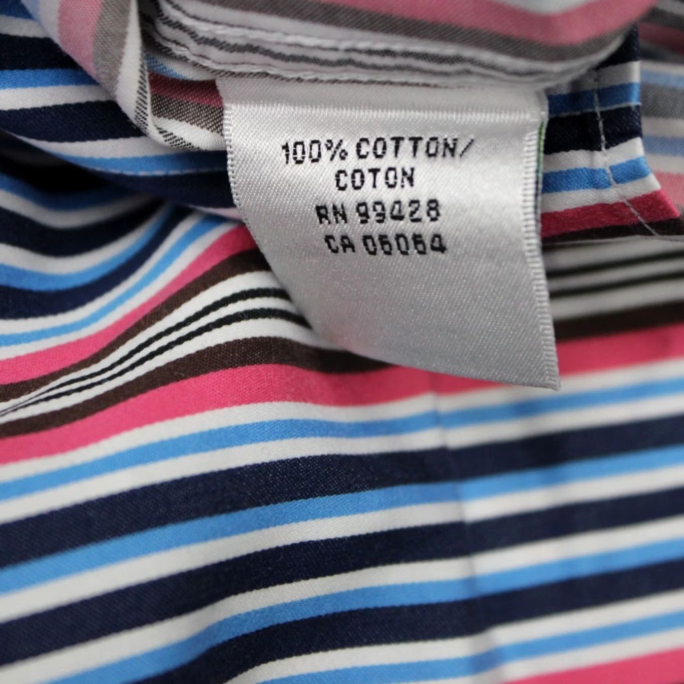 BUGATCHI Bugatchi Uomo Shirt Mens XL Pink/Blue Classic Fit Button-Up Long Sleeve Cotton Stripe Size US XL / EU 56 / 4 - 7 Thumbnail