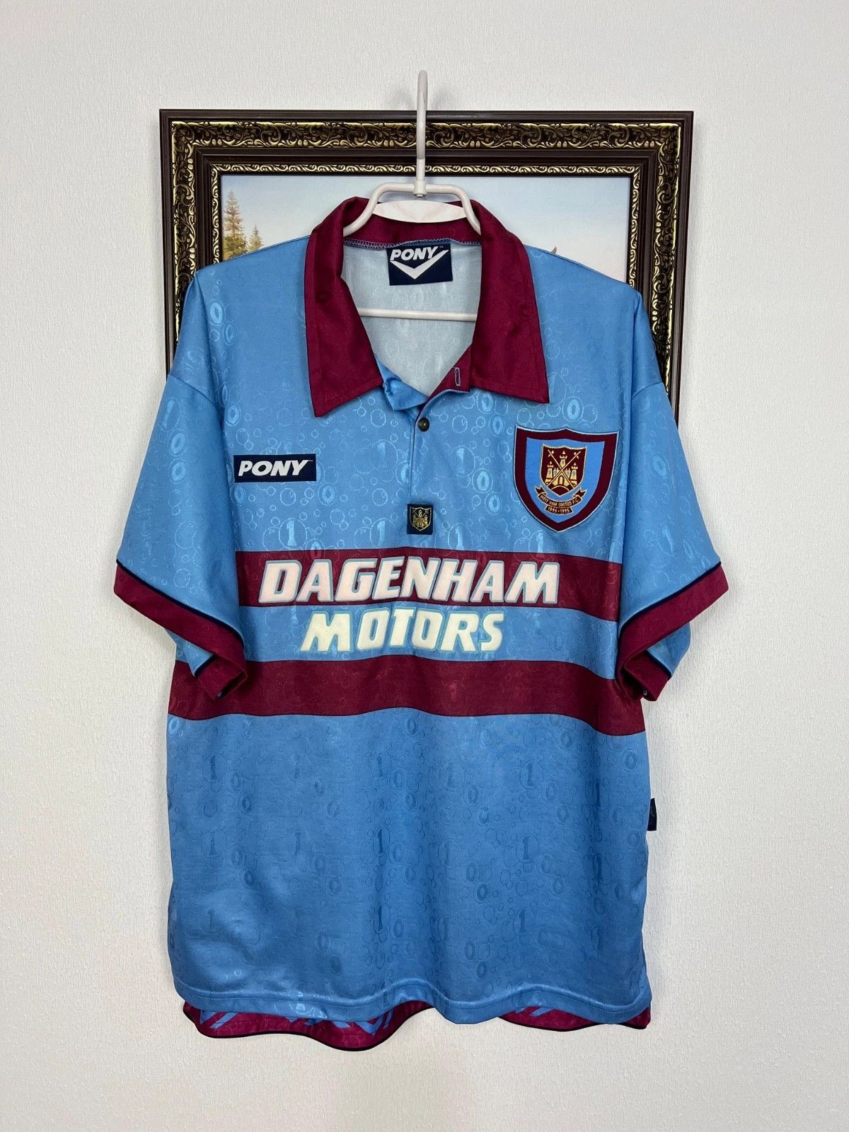 PONY West Ham United football shirt Soccer Pony Jersey Trikot Size US L / EU 52-54 / 3 - 1 Thumbnail