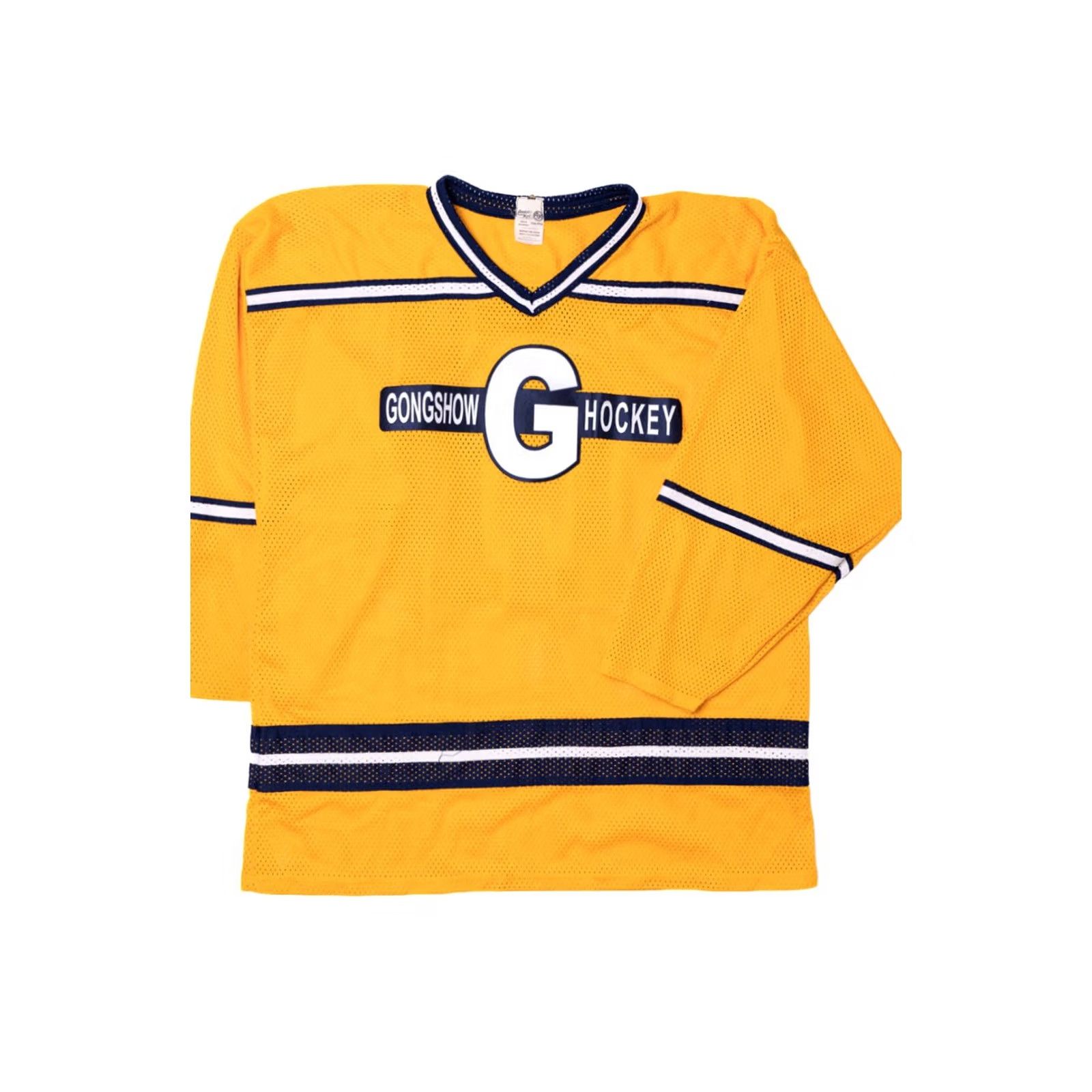 Vintage VINTAGE Athletic Knit T-Shirt XX-Large Gold Gongshow Hockey JT Pluckers Yellow Adults Unisex 90s Sports Shirt Mens Size US XXL / EU 58 / 5 - 5 Thumbnail