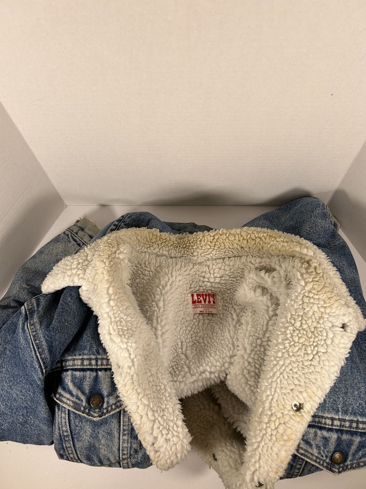 Levi's × Vintage Levi’s Denim Sherpa Jacket 50R USA Size US M / EU 48-50 / 2 - 3 Thumbnail
