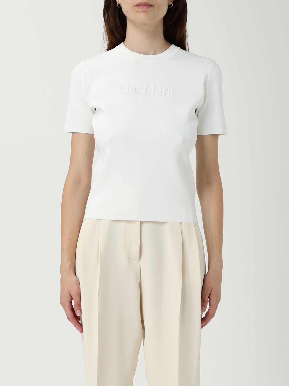 Max Mara Max Mara Sweater Woman White Size M / US 6-8 / IT 42-44 - 1 Thumbnail