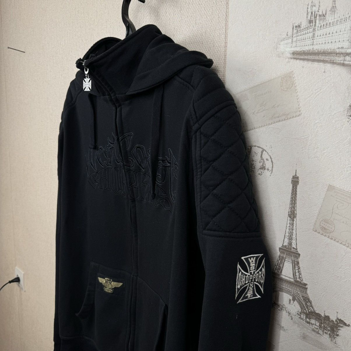 Vintage Vintage 90s West Coast Choppers Austen Texas Hoodie Y2K Size US XXL / EU 58 / 5 - 4 Thumbnail