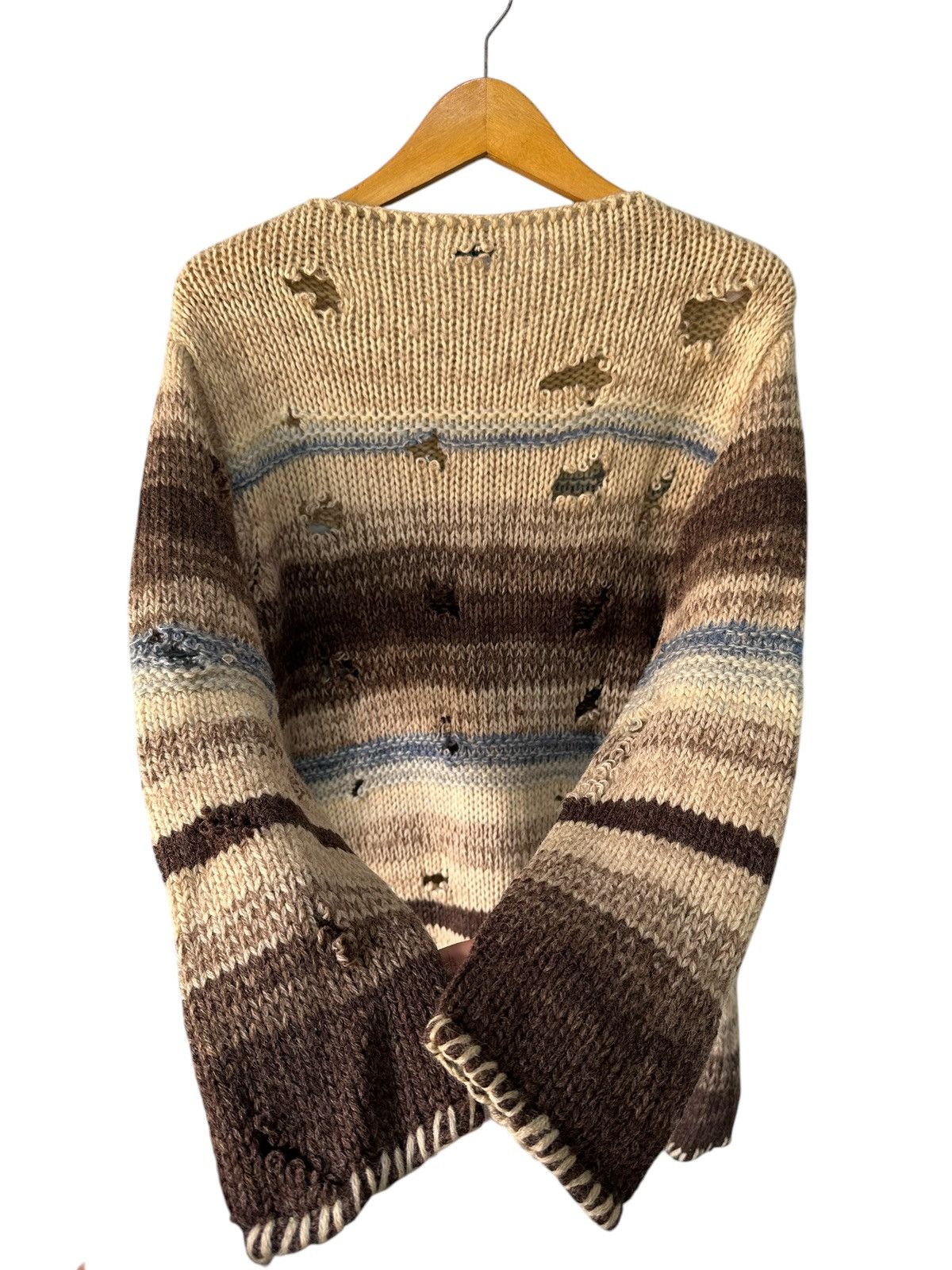 20471120 DISTRESSED knitwear "United Colors Of Benetton" Grunge STYLE Size US M / EU 48-50 / 2 - 6 Thumbnail