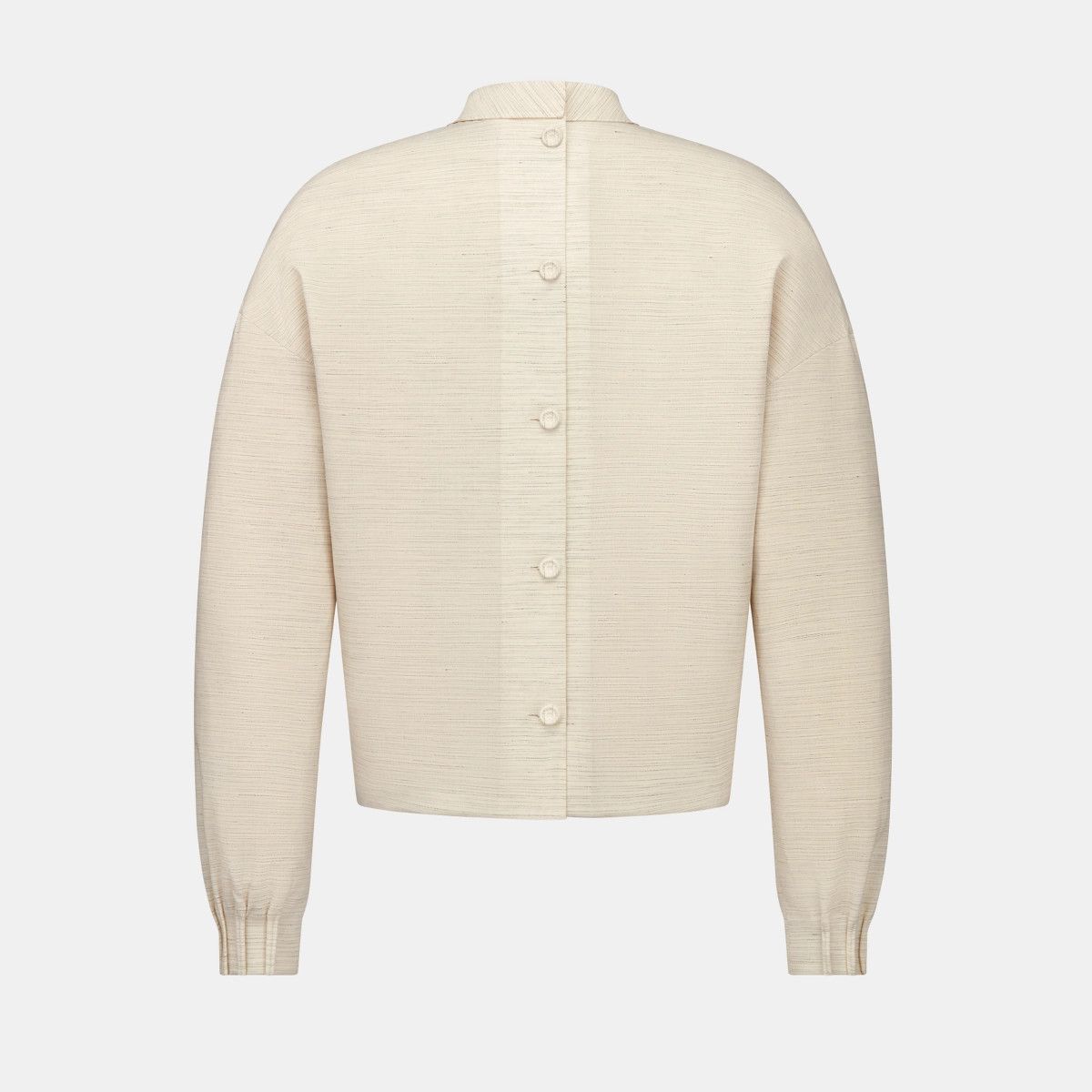 Dior o1bcso1str1224 Stand Collar Top in Off White Size US L / EU 52-54 / 3 - 2 Thumbnail