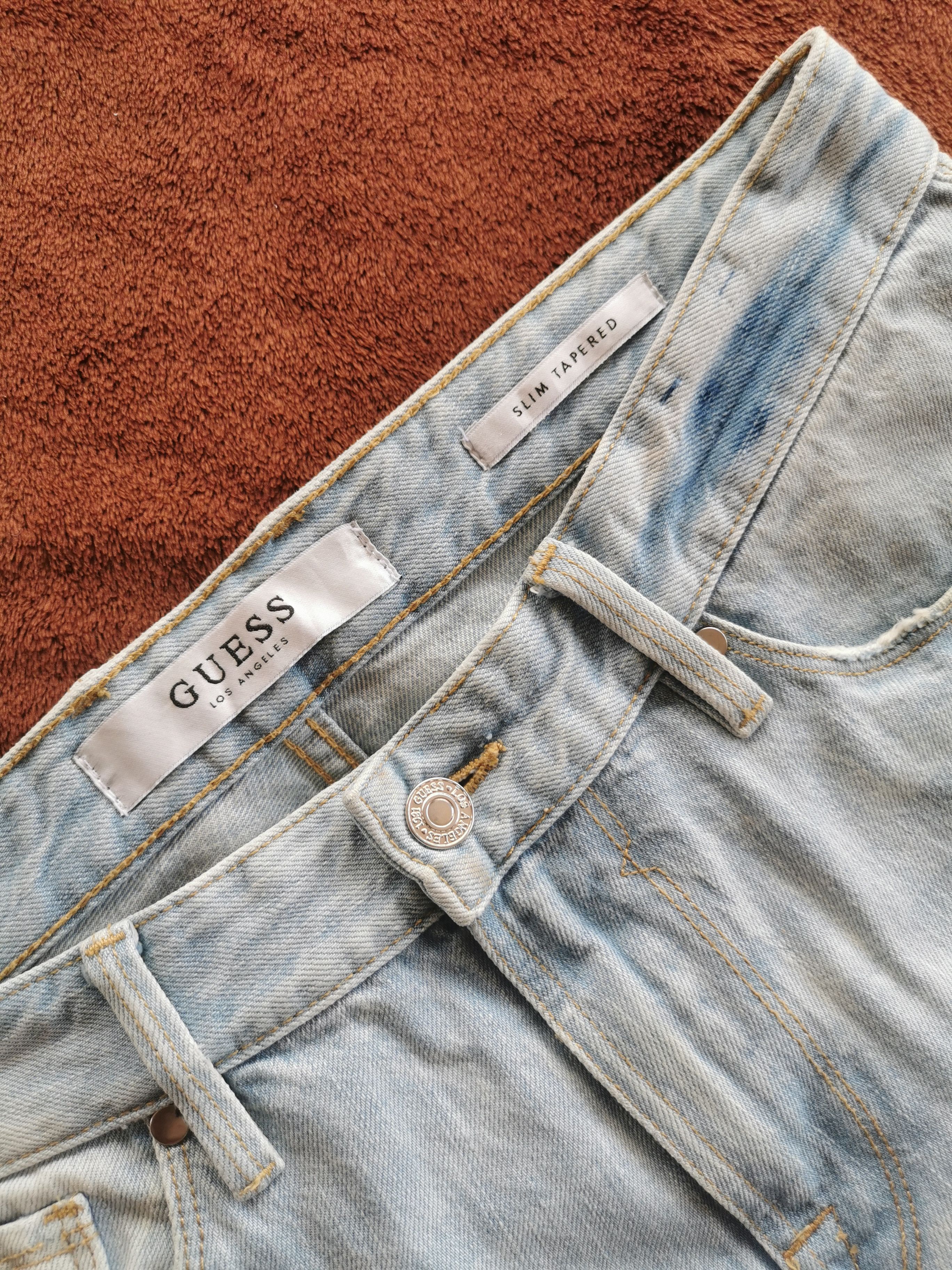A$AP Rocky × Guess Guess Distressed Denim Jeans With Several Ripped Frayed Size US 33 - 5 Thumbnail