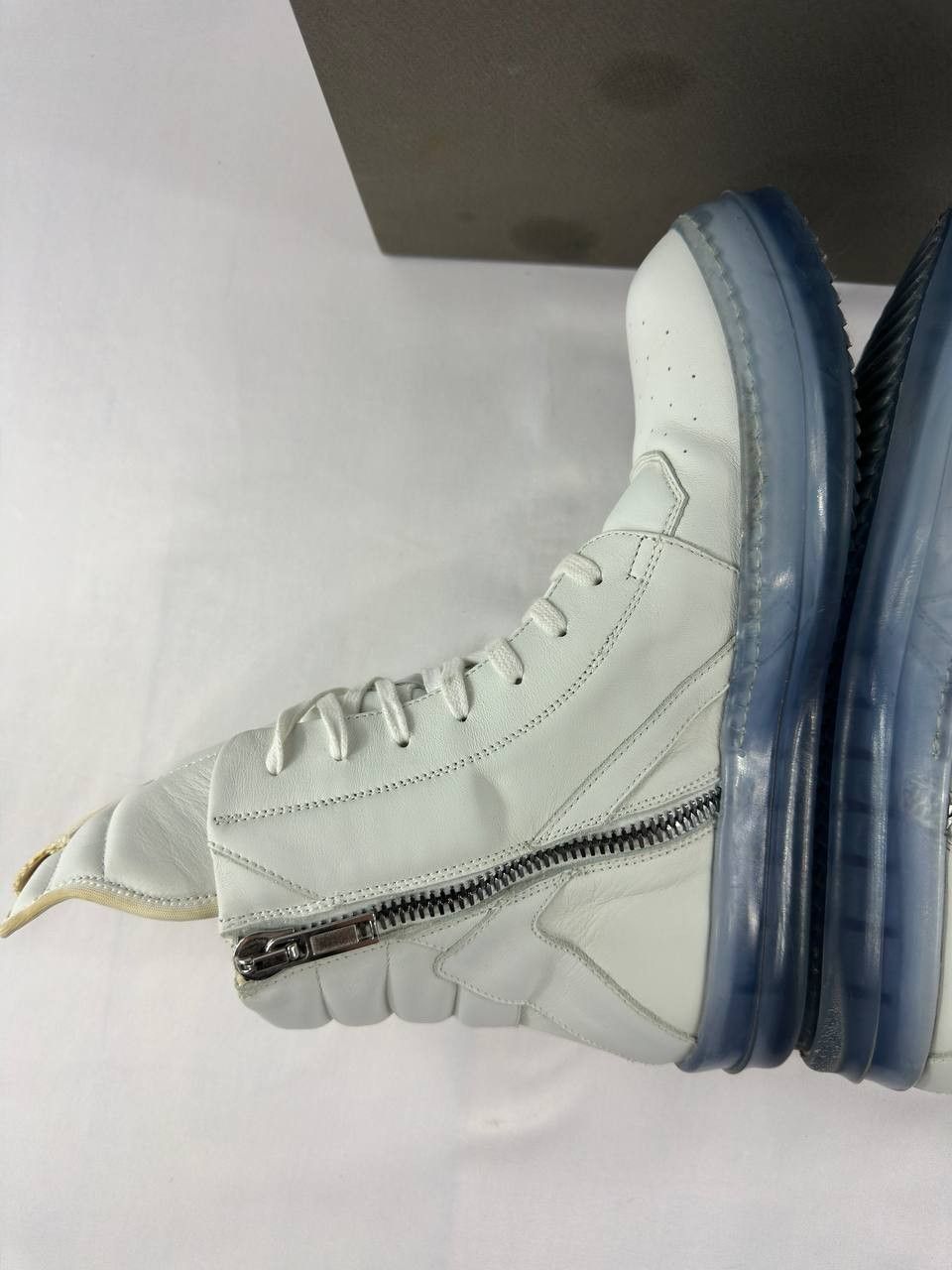 Rick Owens Rick Owens Geobasket High 'Chalk White Blue Transparent' Size US 8 / EU 41 - 14 Thumbnail