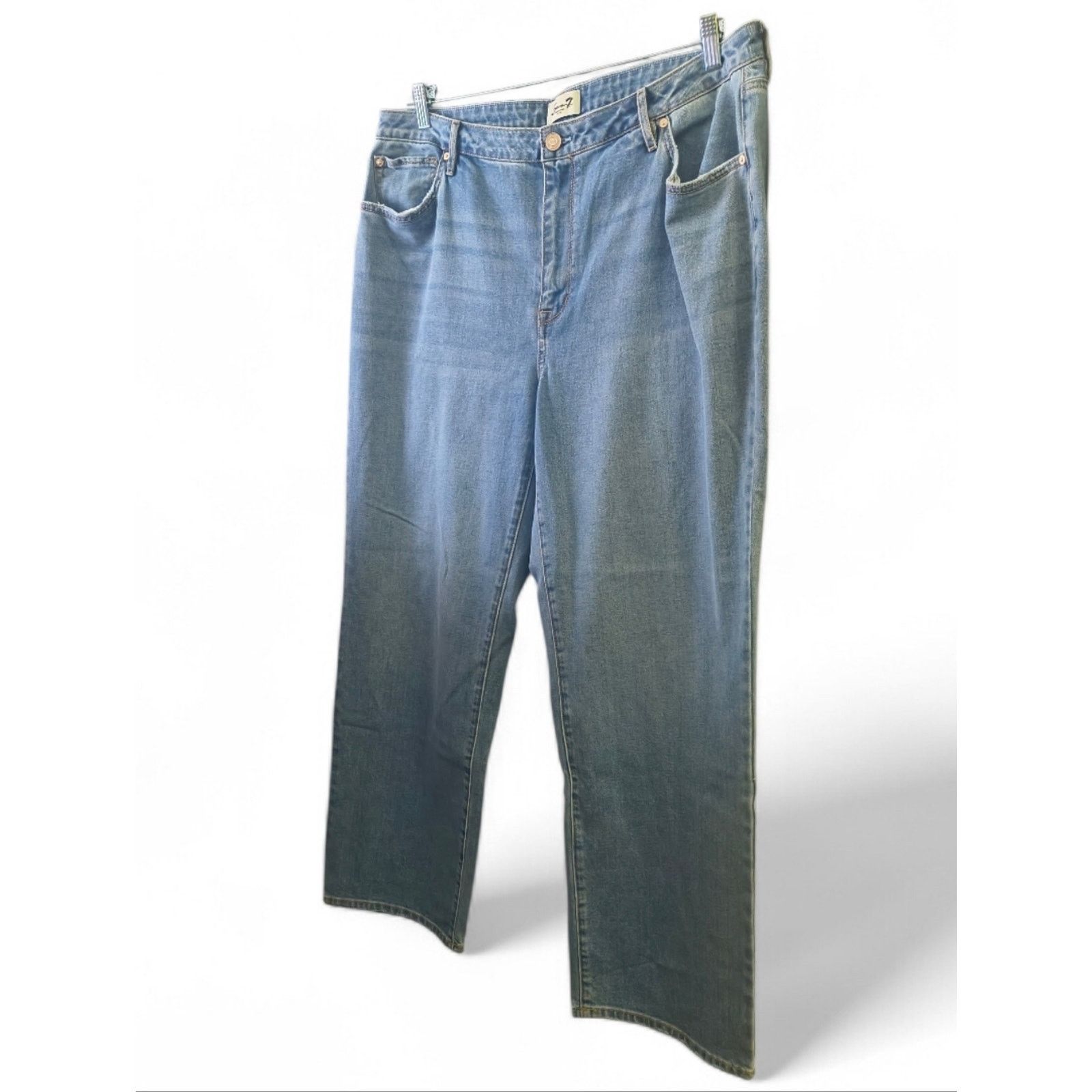 Seven 7 Seven7 18W Straight Leg Relaxed Fit Jeans Stretch Denim Size 35" - 6 Thumbnail