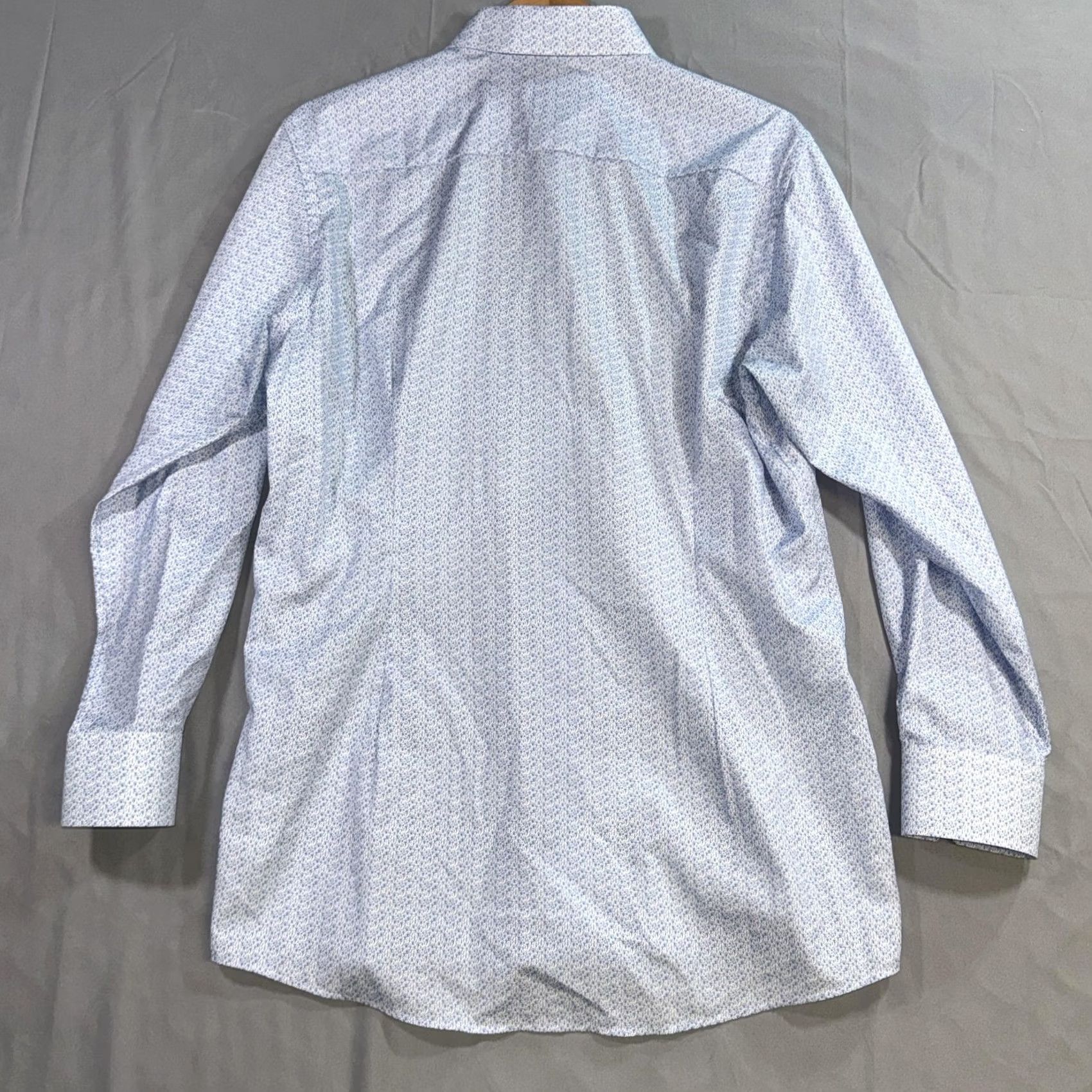 Eton Eton Dress Shirt Mens 42 Blue Geometric Microprint Long Sleeve Contemporary Regular Shirt Mens Size 42R - 2 Thumbnail