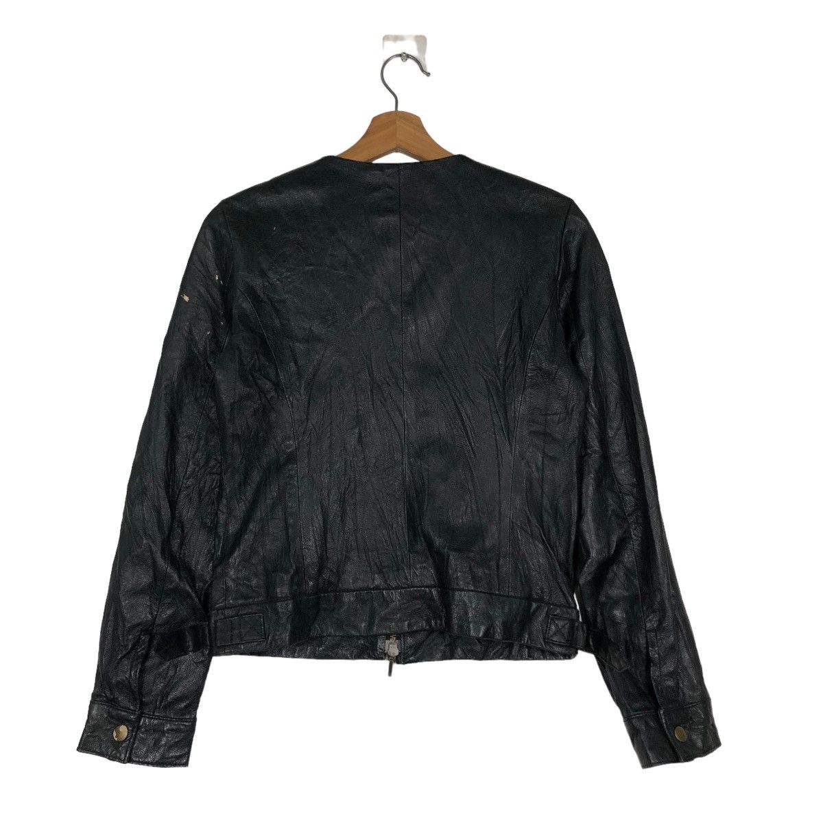 Japanese Brand 📌CROPPED BIKER LEATHER JACKET CIAO PANIC JAPAN Size M / US 6-8 / IT 42-44 - 8 Thumbnail