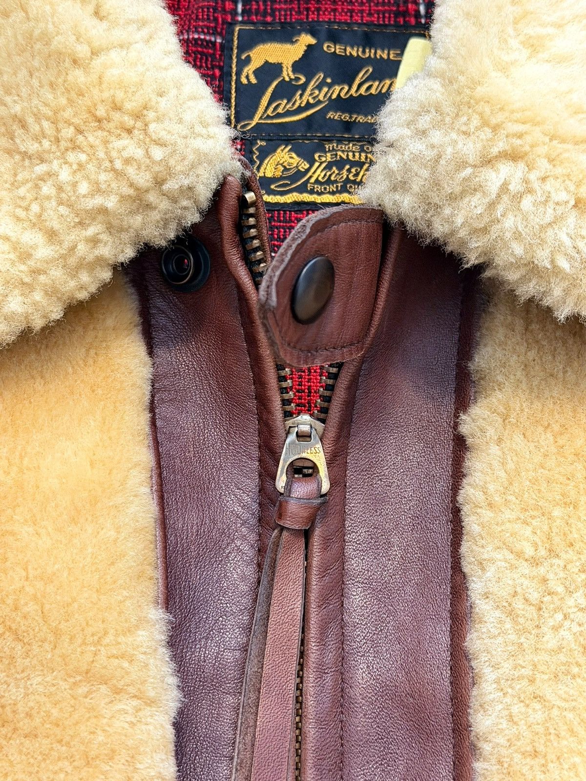 Toyo Enterprises 1930’s Laskinlamb Horsehide Re-edition Grizzly Sherpa Jacket Size US M / EU 48-50 / 2 - 3 Thumbnail