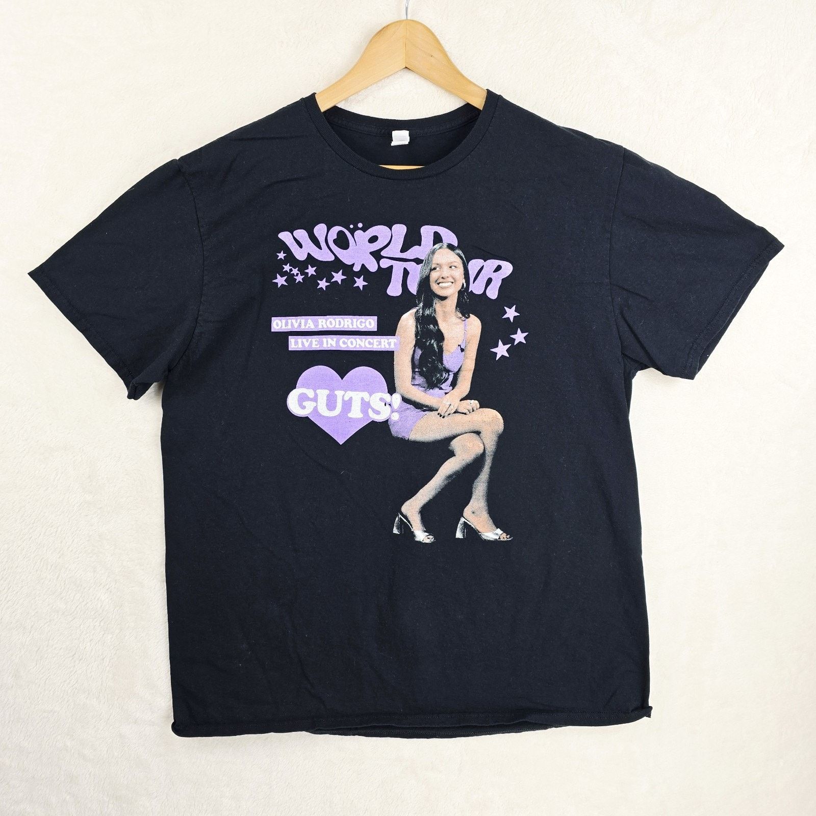 Fruit Of The Loom Olivia Rodrigo Guts World Tour Shirt Unisex XL Black Size US XL / EU 56 / 4 - 2 Thumbnail