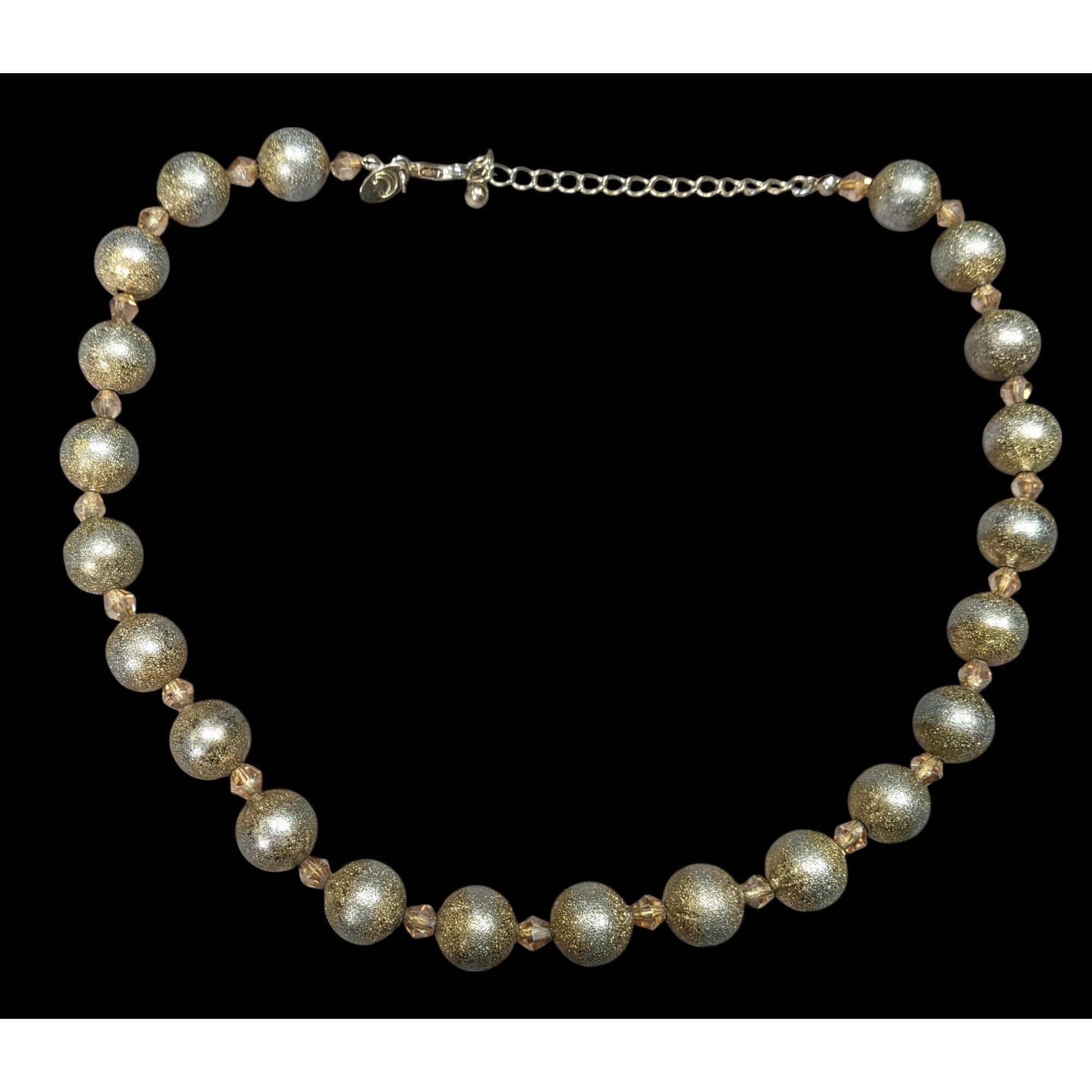 Other Charming Charlie Glitter Ball Glam Silver And Gold Tone Bead Size ONE SIZE - 1 Thumbnail
