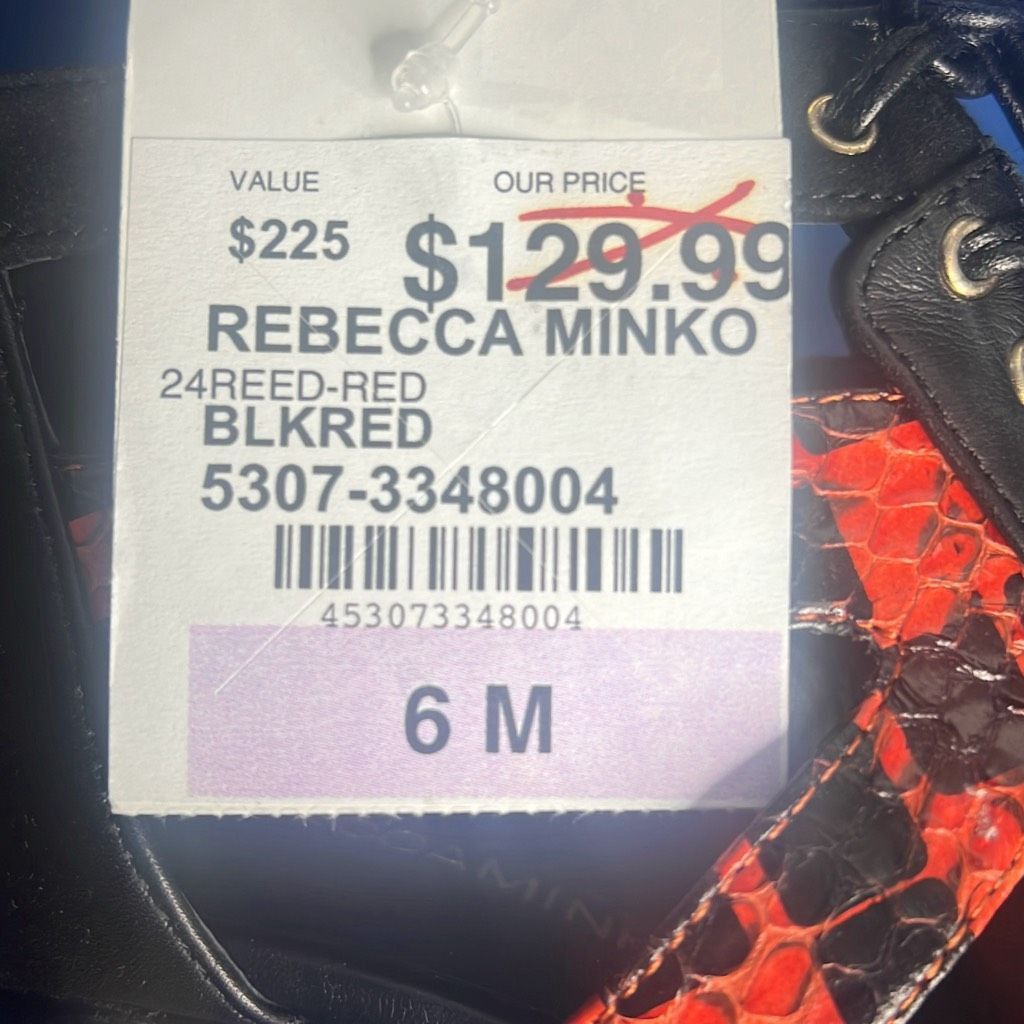 Rebecca Minkoff Nib Rebecca Minkoff Black Red Snake Print Lace High Heels Booties 36 / 6 Size US 6 / IT 36 - 10 Thumbnail