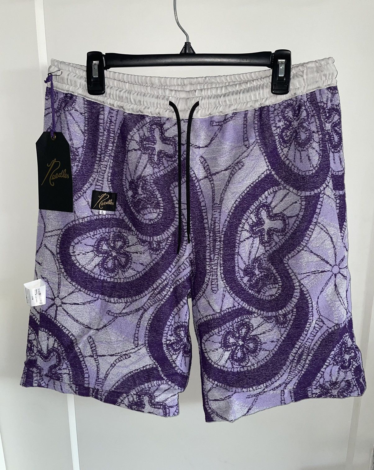 Needles Basketball Short 'Off White - Poly Sateen'