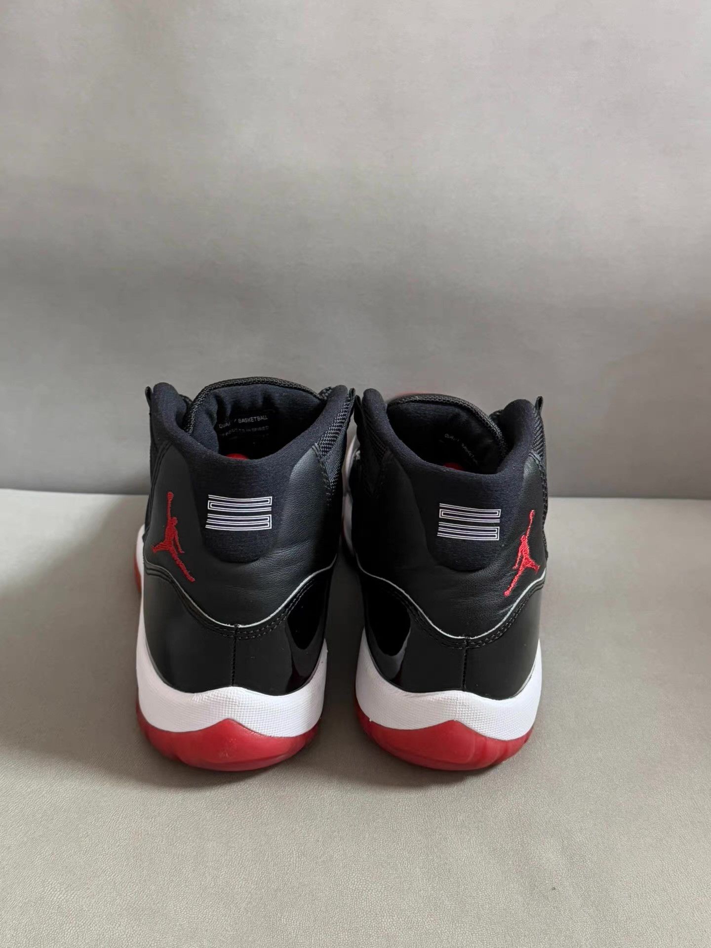 Nike Air Jordan 11 Playoffs Black Red patent leather Ｑ20 Size US 7.5 / EU 40-41 - 5 Thumbnail