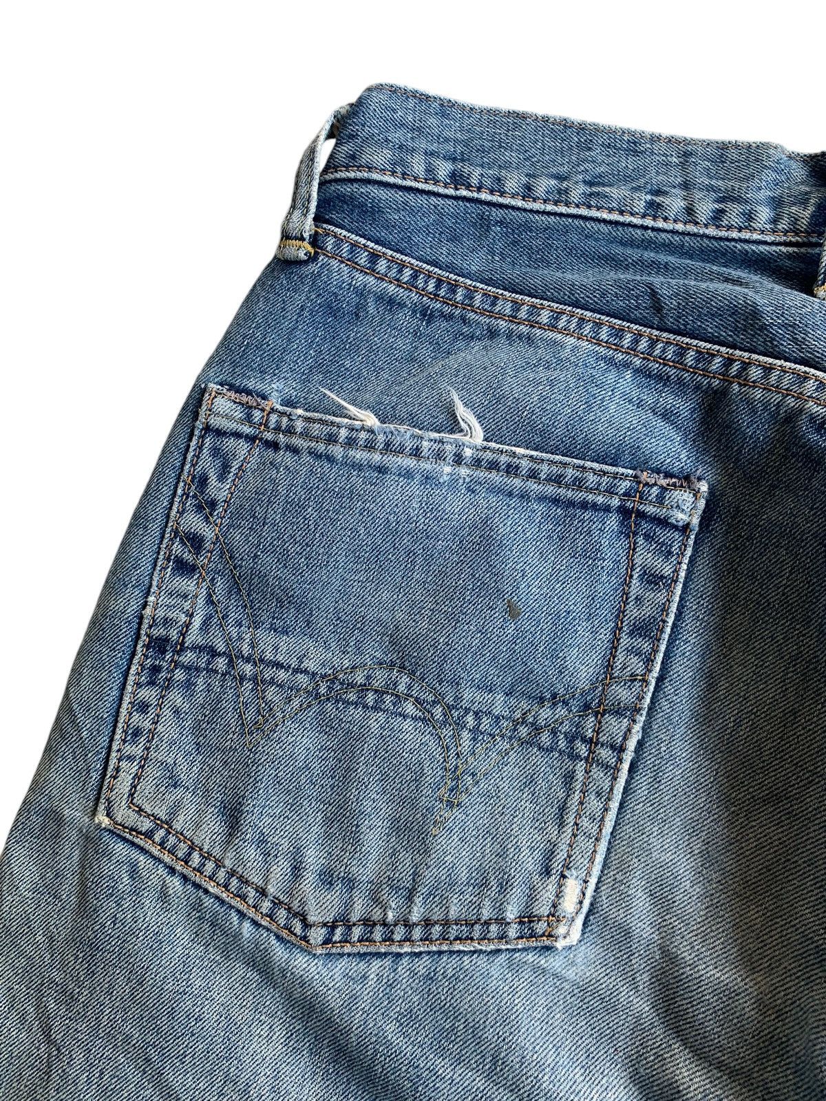 Kapital VINTAGE EDWIN 505 SELVEDGE FADED DISTRESSED DENIM 🎌☠️ Size US 29 - 19 Thumbnail