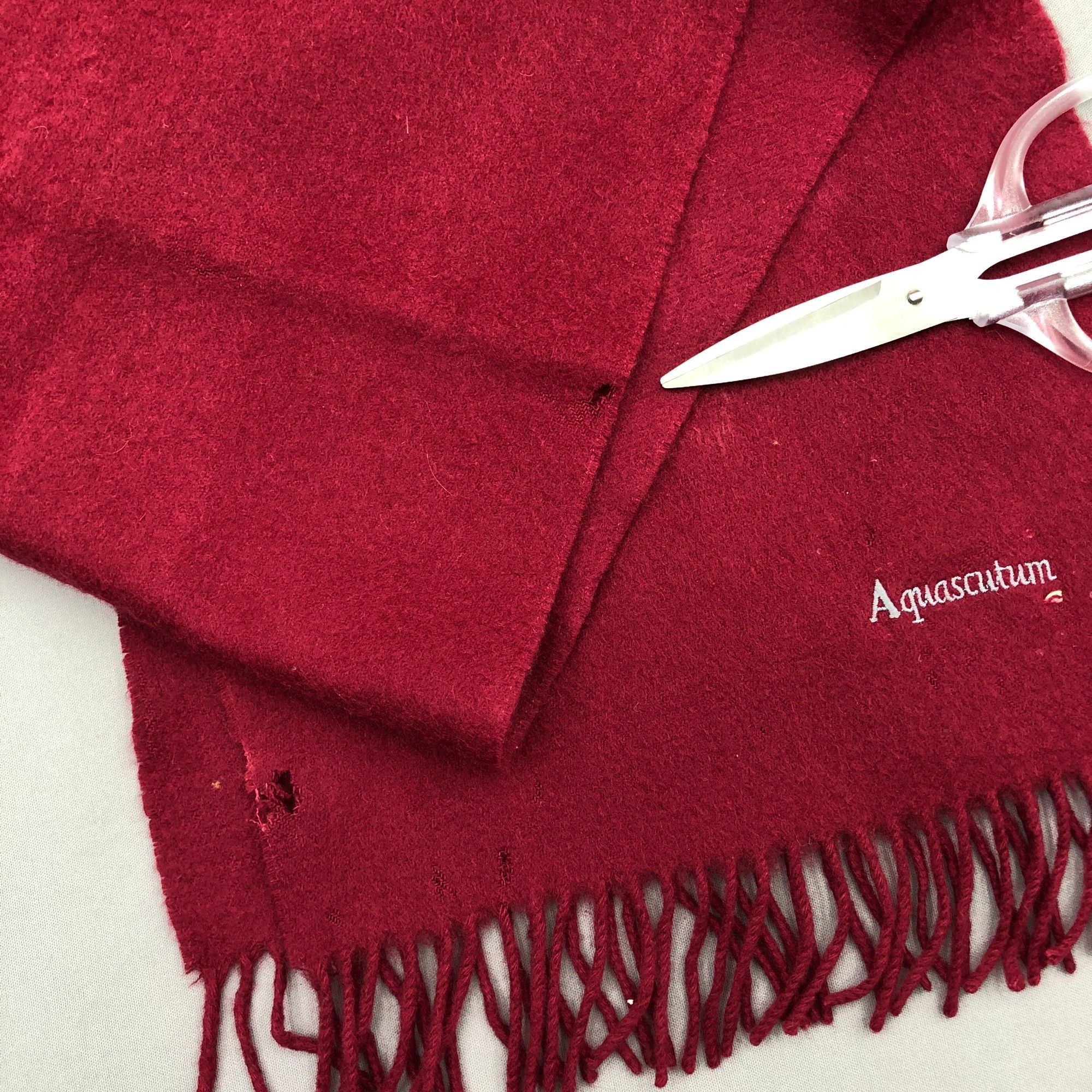 Aquascutum Vintage Aquascutum Scarf Muffler Wool Winter Fringe Scarves Size ONE SIZE - 4 Thumbnail