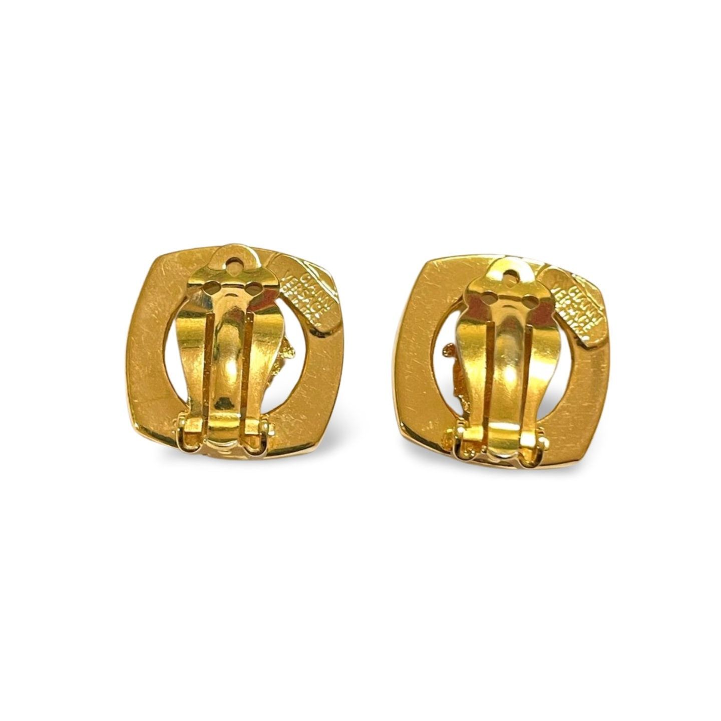 Versace Vintage Gianni Versace clear and gold tone medusa face motif Size ONE SIZE - 6 Thumbnail
