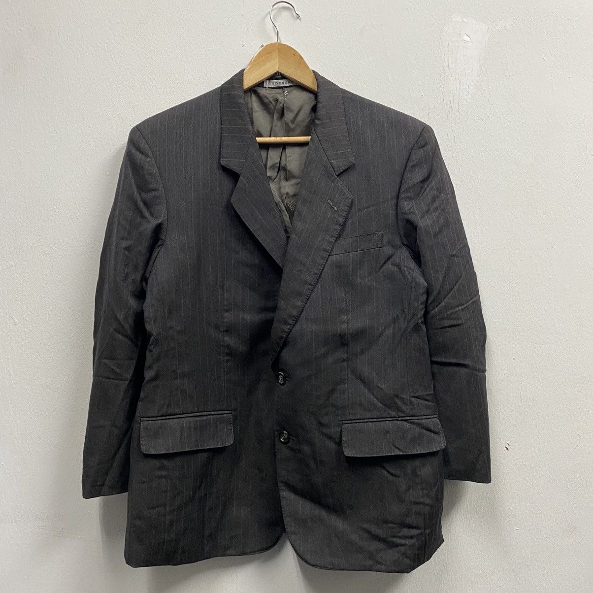 Givenchy Vintage Givenchy Monsieur Pinstripe Blazer Jacket 38R-40R Size 38R - 1 Thumbnail