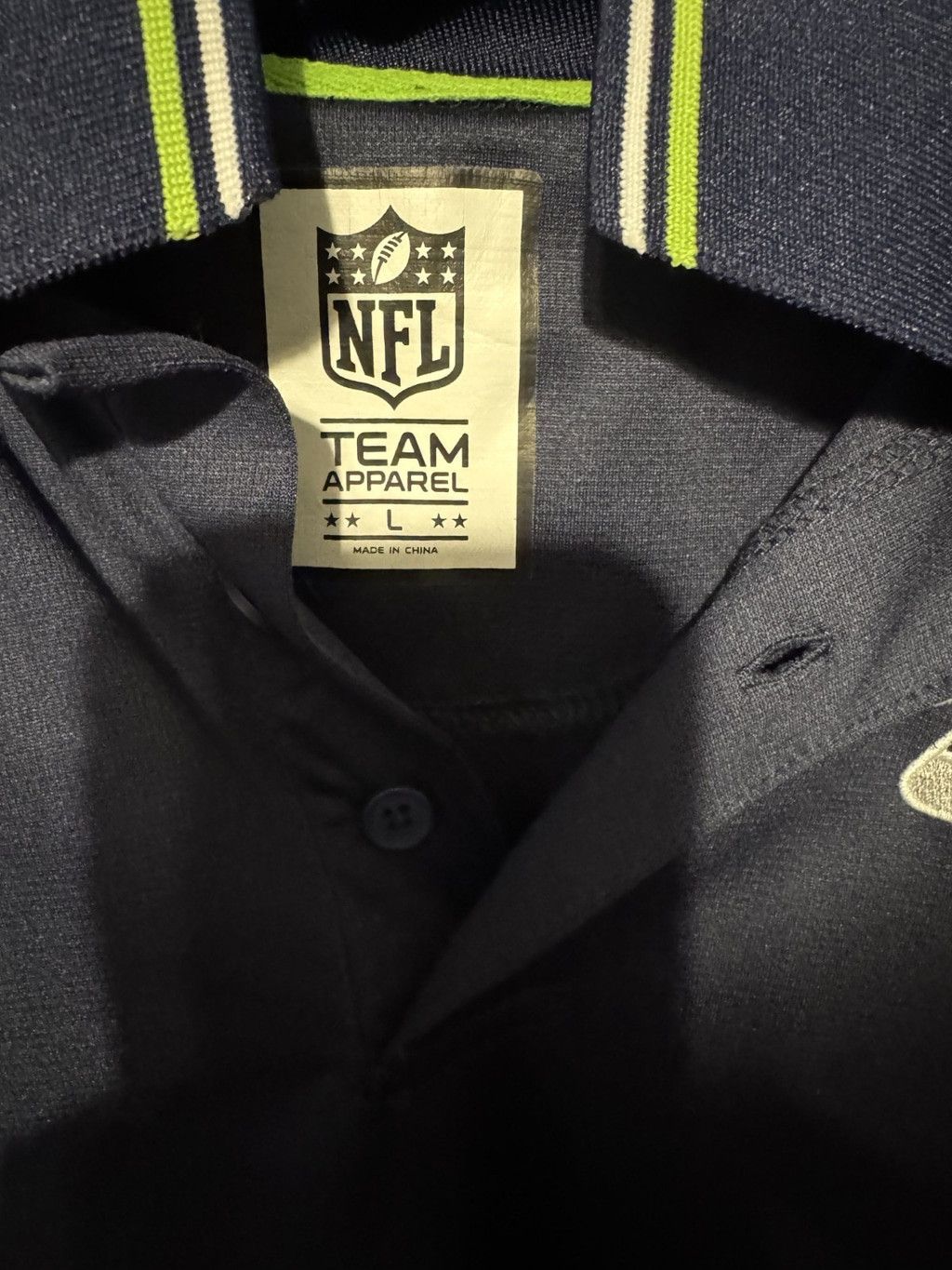 NFL Seattle Seahawks Logo S/S Polo Men Size L Blue Size US L / EU 52-54 / 3 - 5 Thumbnail