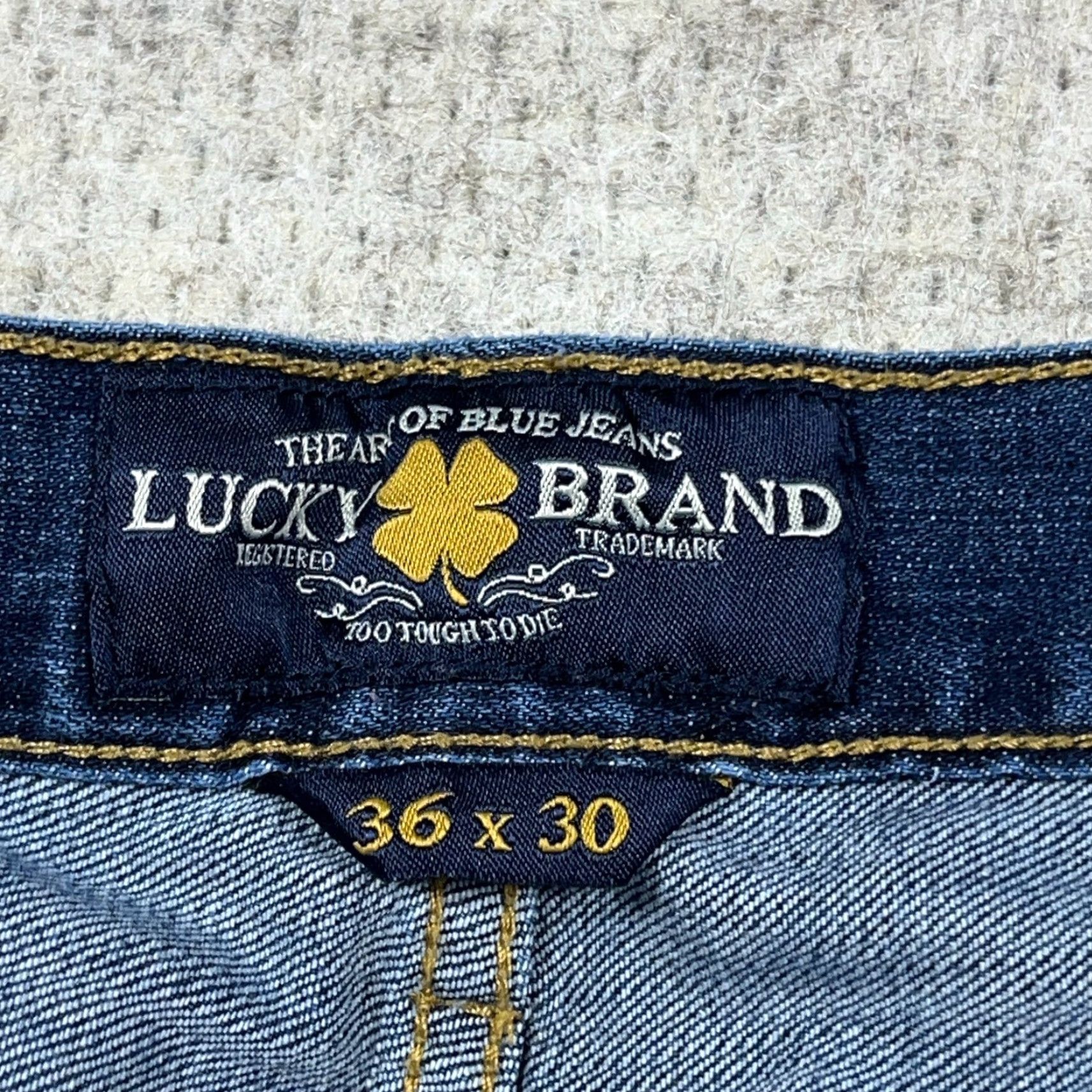 Lucky Brand Lucky Brand Jeans Men 36x30 Straight Blue Denim 5-Pocket Regular Fit Dark Wash Classic American Y2K Mens Size US 36 / EU 52 - 4 Thumbnail