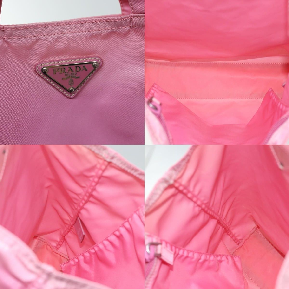 Prada PRADA Hand Bag Nylon Pink Size ONE SIZE - 11 Thumbnail