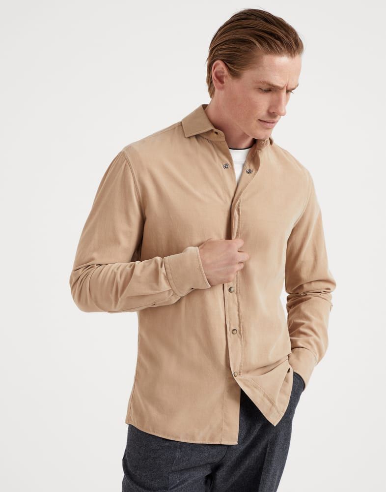 Brunello Cucinelli o1w1db10925 Shirt in Brown Size US L / EU 52-54 / 3 - 1 Thumbnail