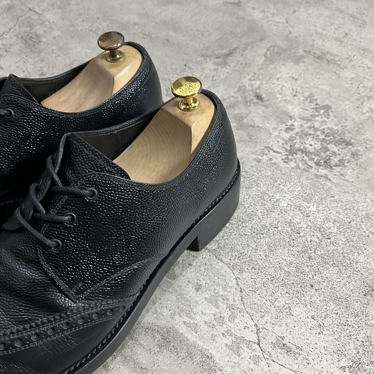Prada PRADA Wingtip Brogue Oxford Leather Derby Shoes - Black Size US 9.5 / EU 42-43 - 4 Thumbnail